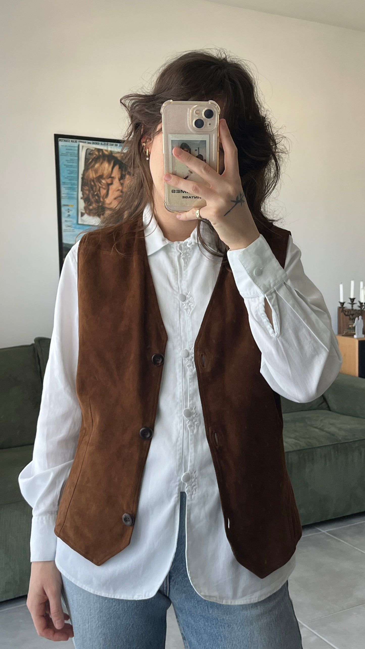 Brown Suede Vest