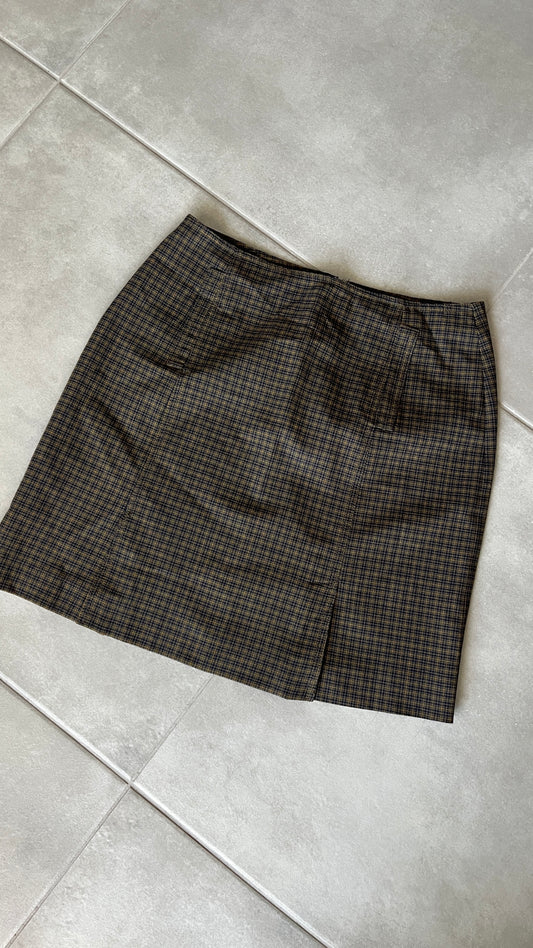 Brown Plaid Skirt Marella Sport