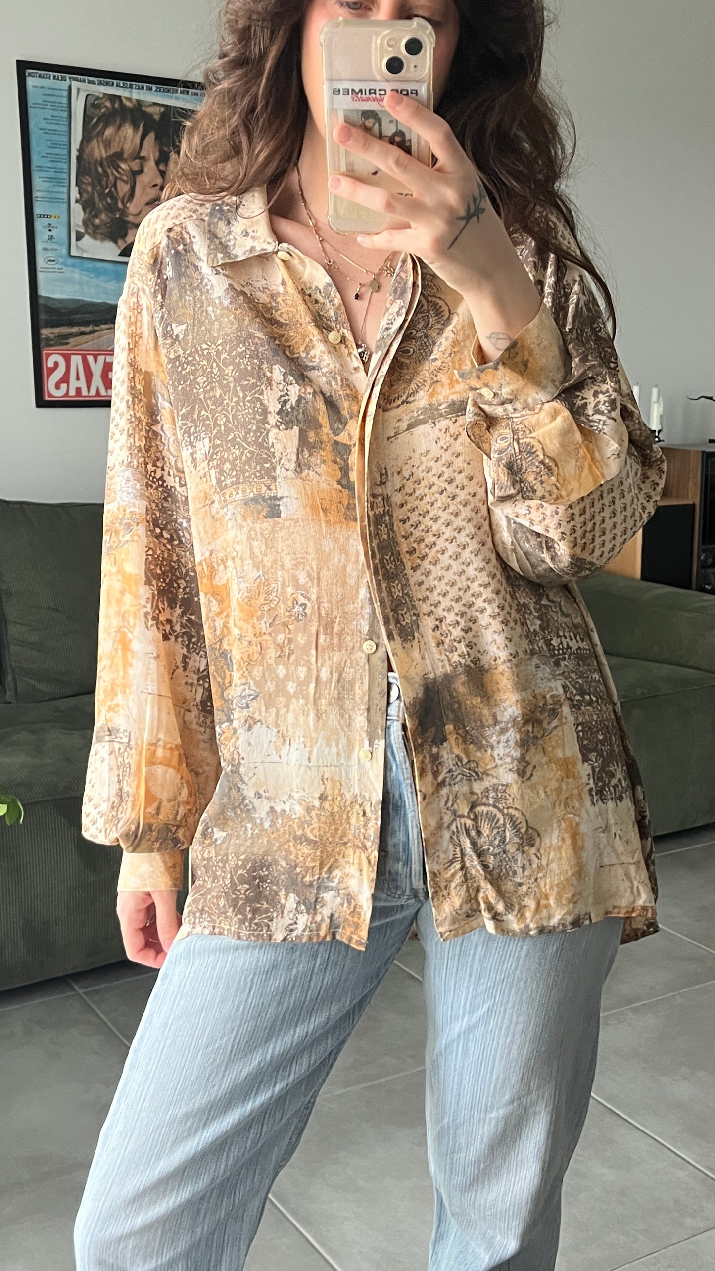 90s Print Buttoned Shirt