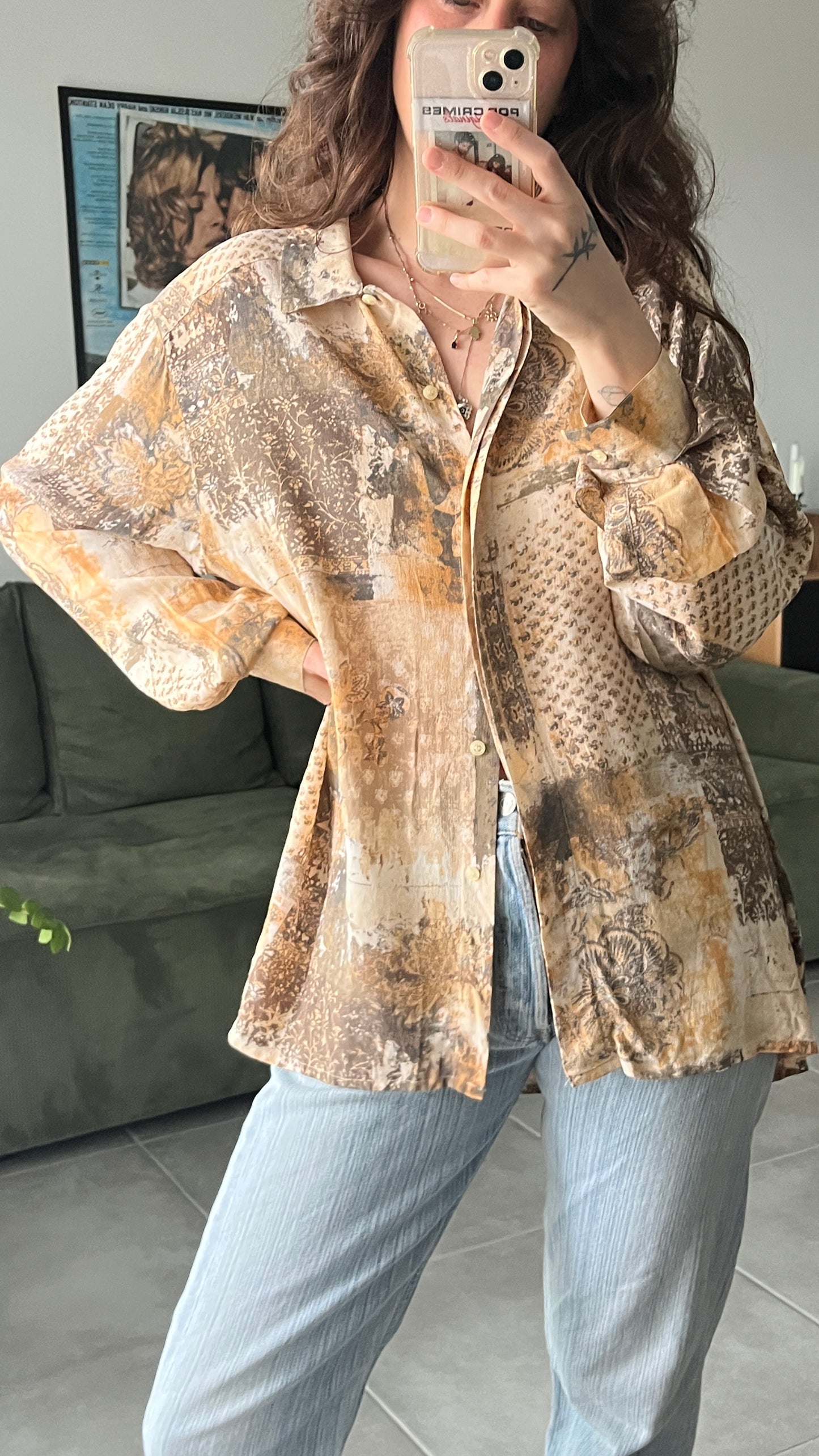 90s Print Buttoned Shirt