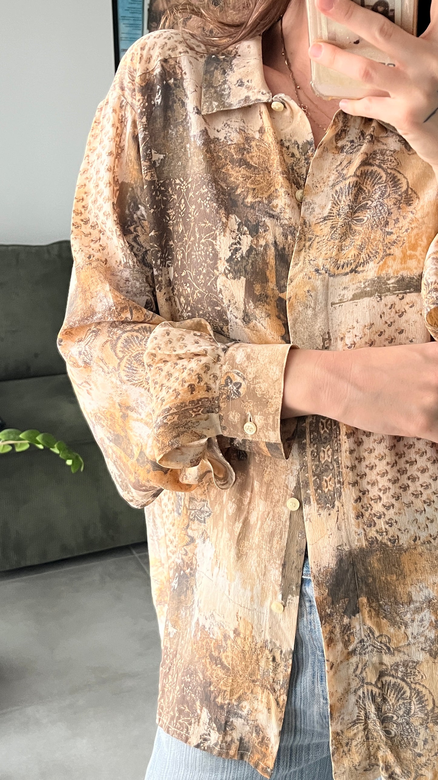 90s Print Buttoned Shirt