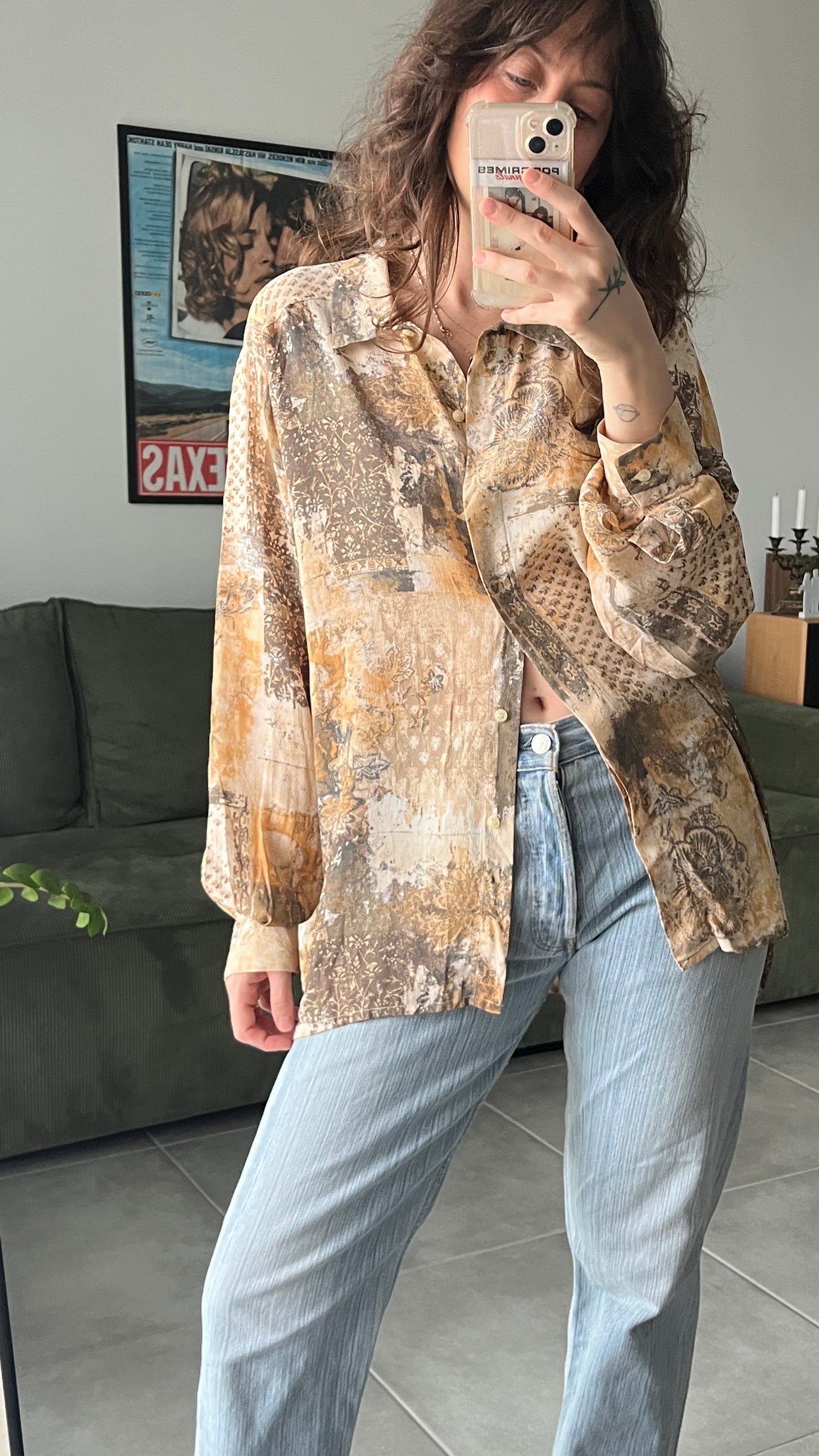 90s Print Buttoned Shirt
