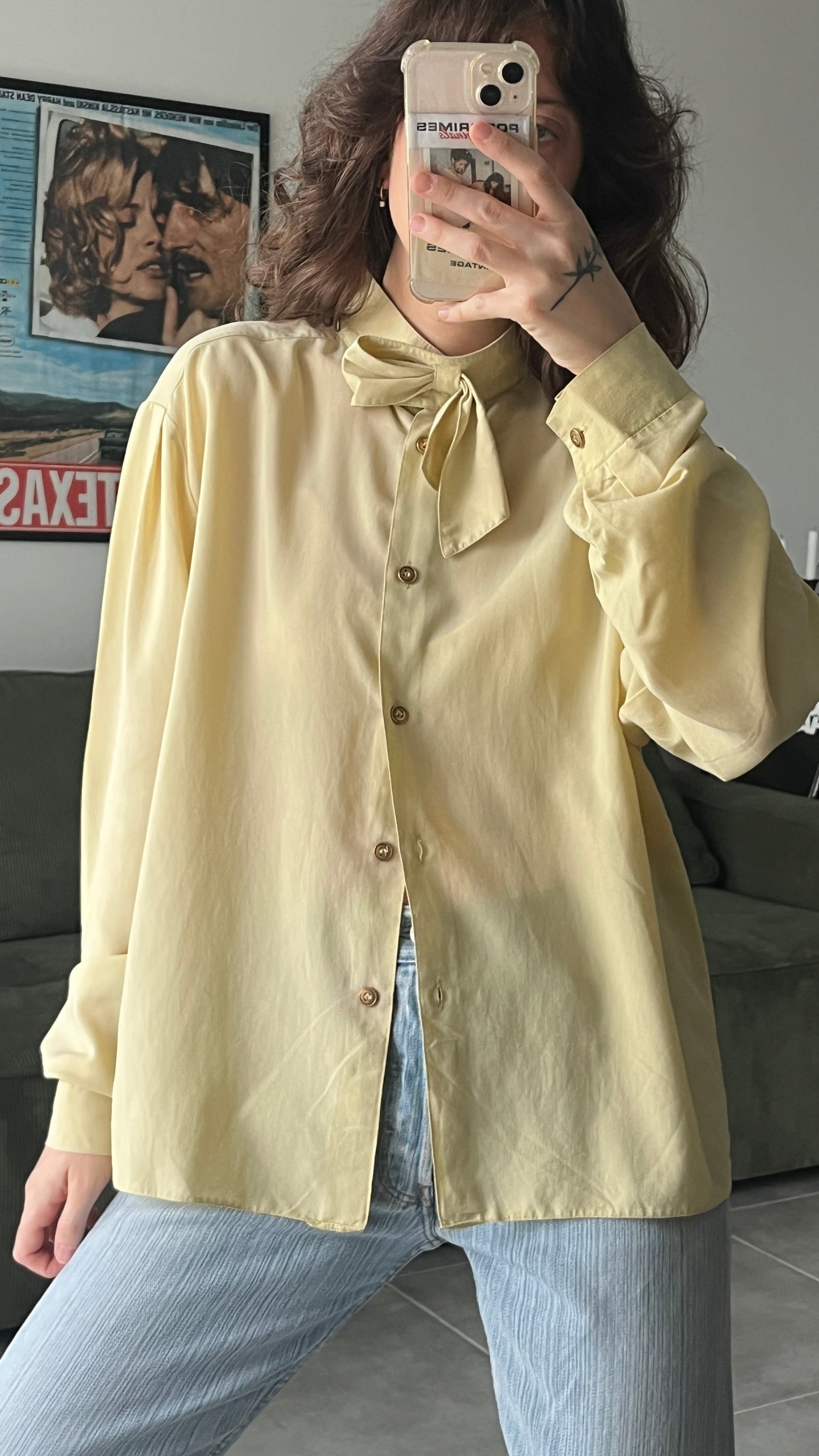 Collar-Tie Buttoned Shirt