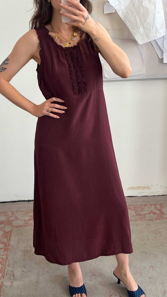 Donna Karan Polka Dot Silk Dress