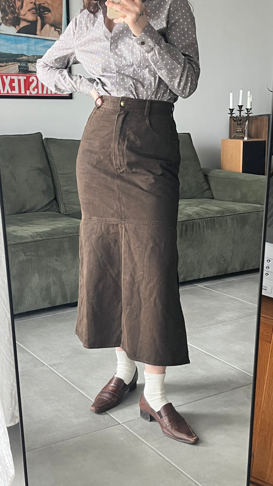 Merlot Cut Skirt with 4 Slits