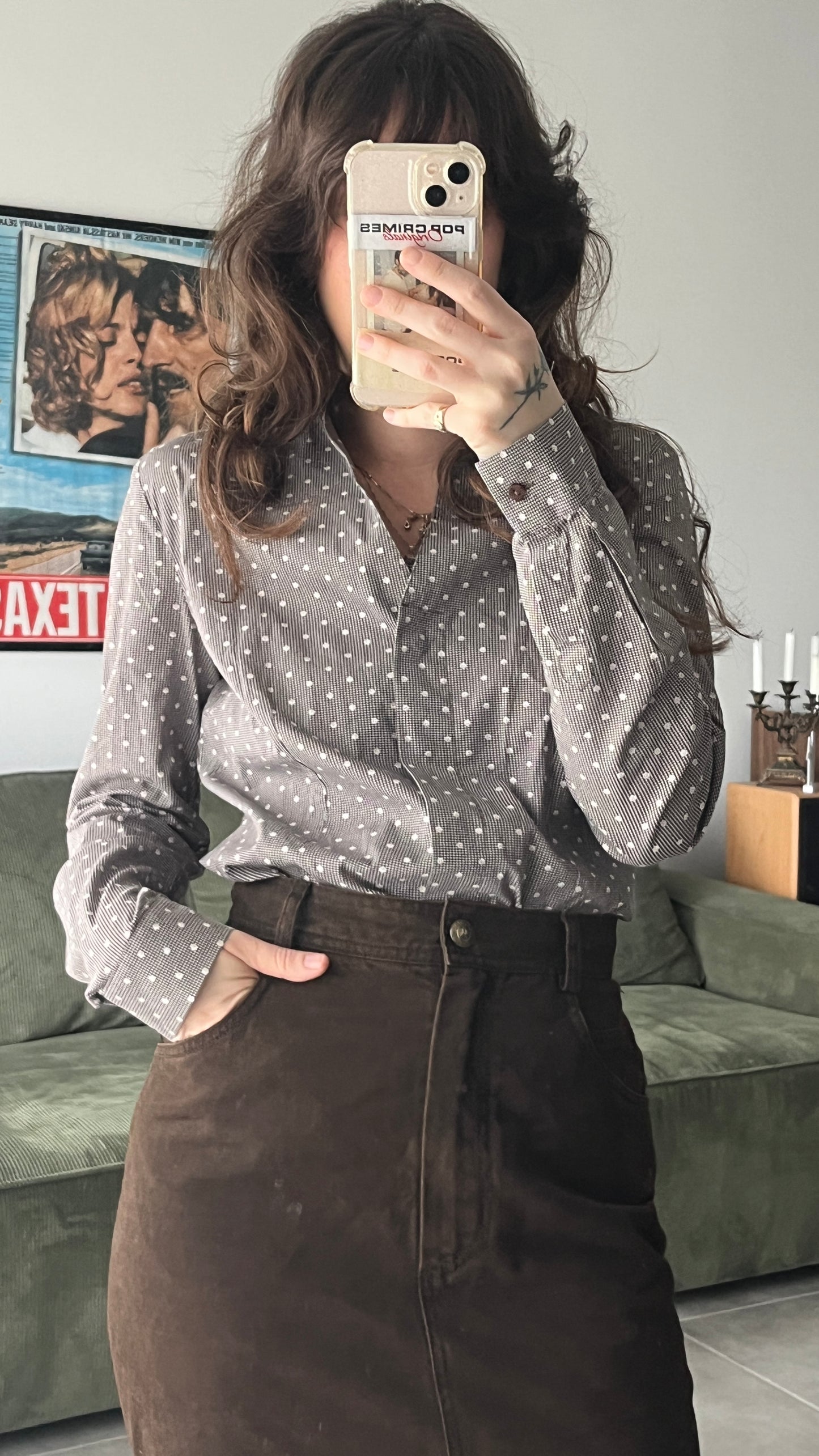Tailored Brown Button-Down Shirt