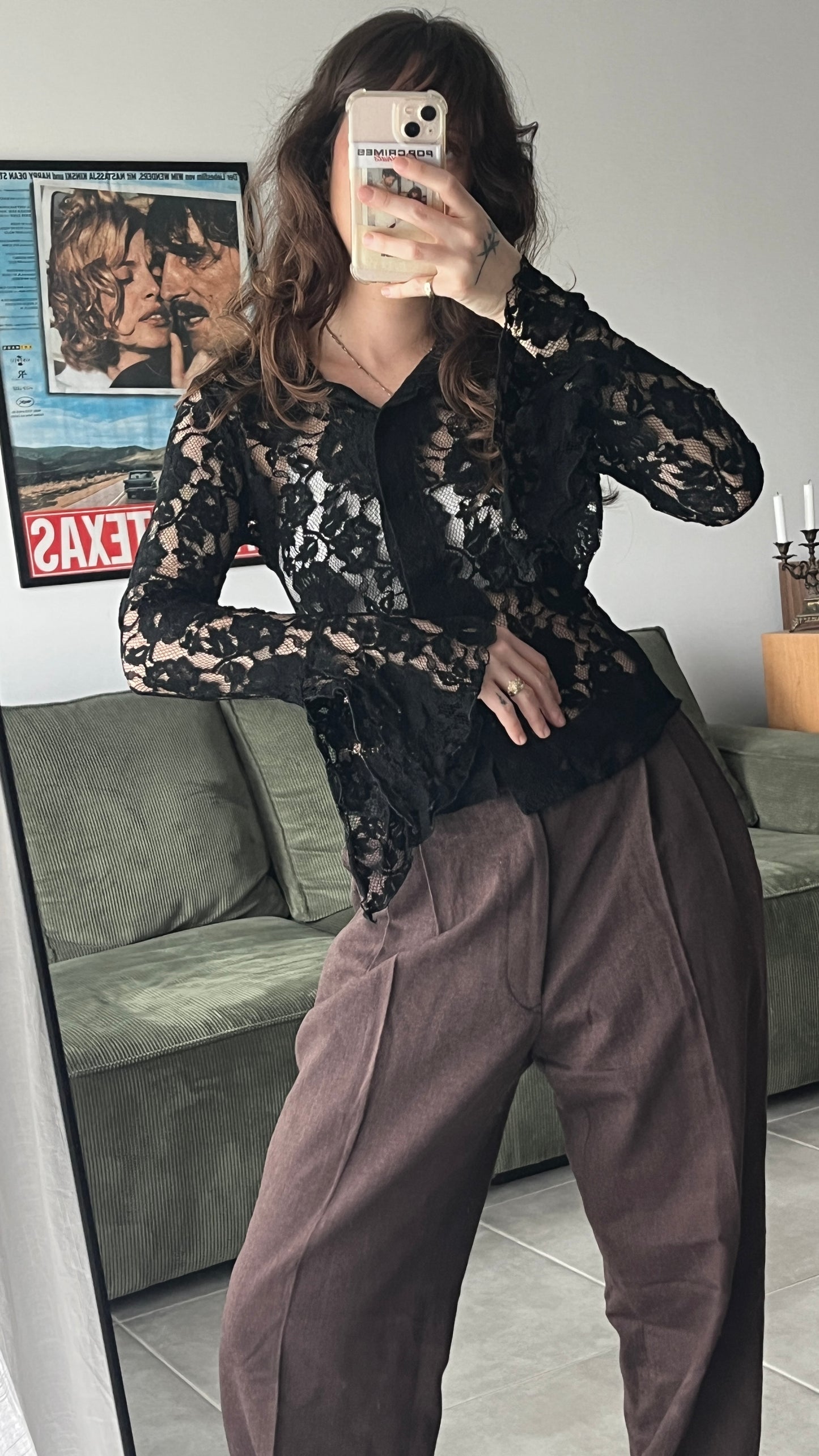 Lace Blouse with Bell Sleeves