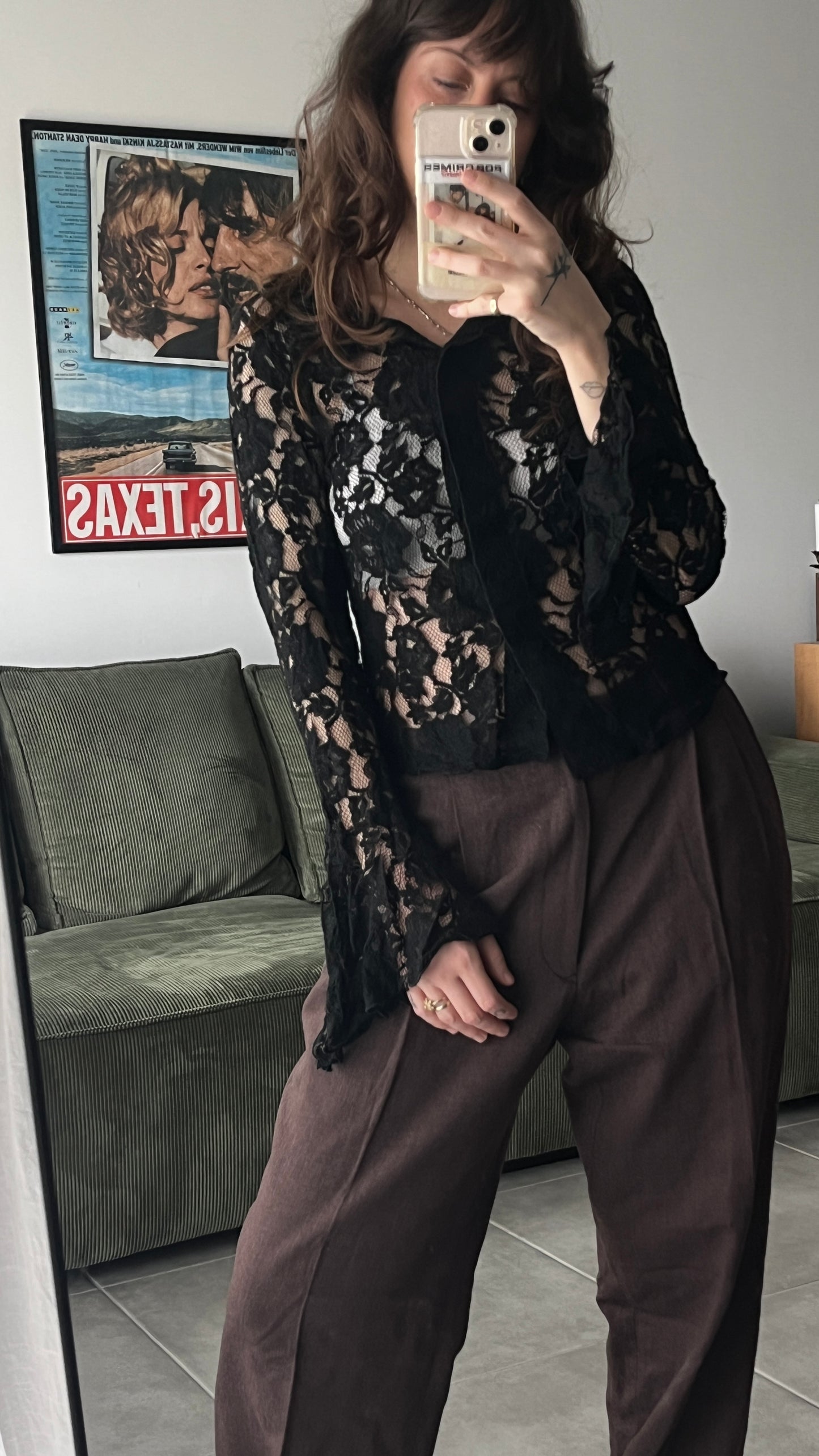 Lace Blouse with Bell Sleeves