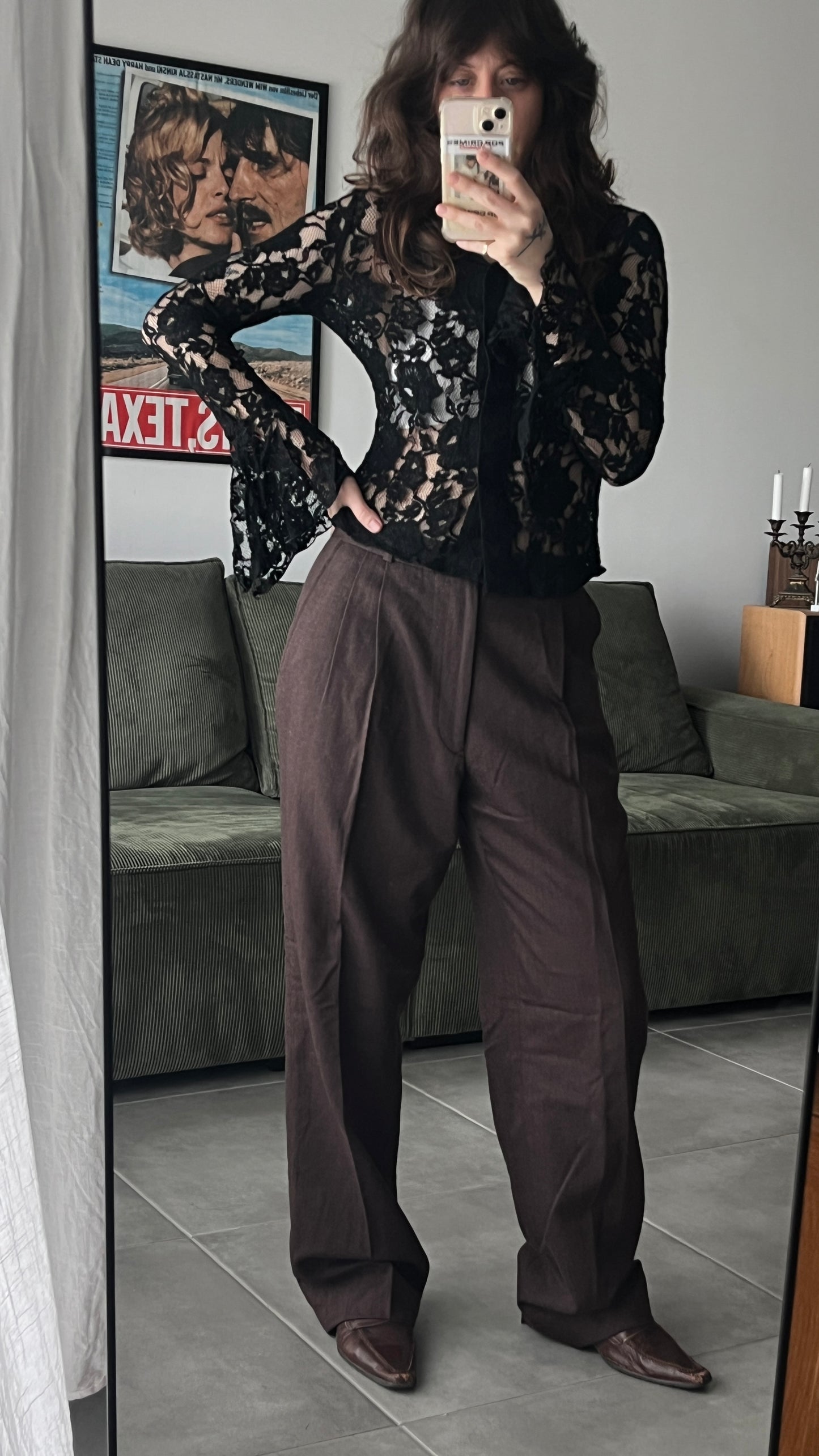 Lace Blouse with Bell Sleeves