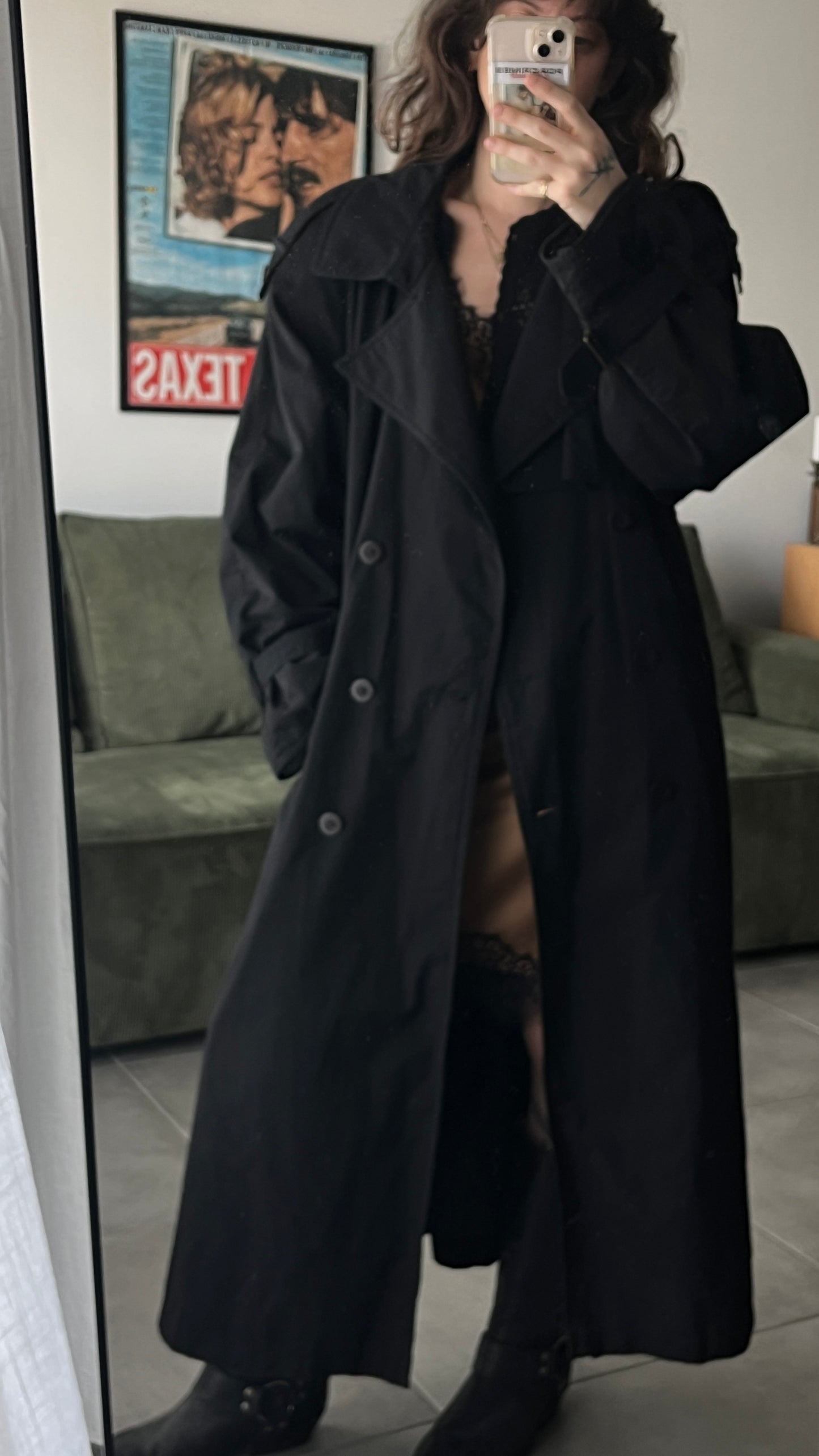 Long Black Trench Coat