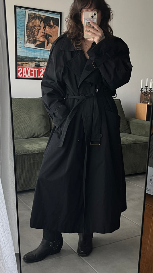 Long Black Trench Coat