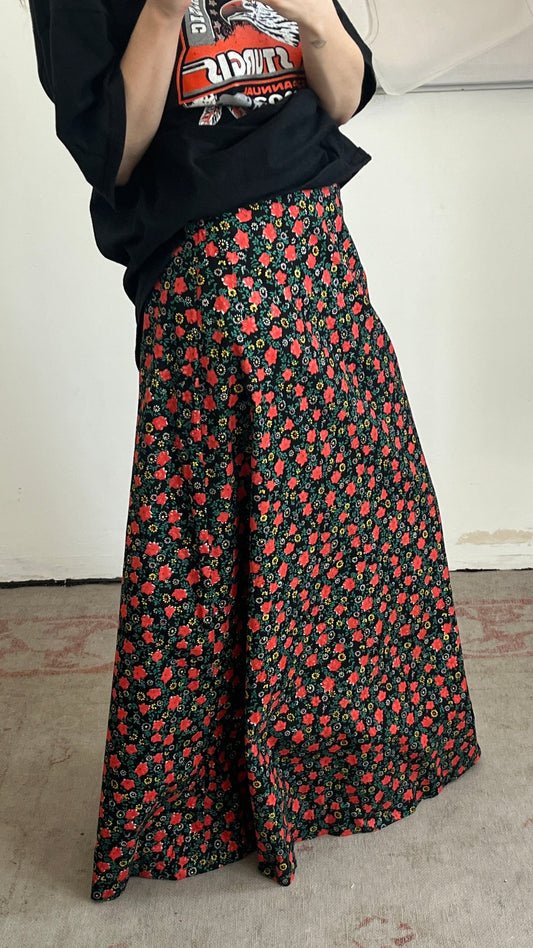 Floral Cotton Maxi Skirt