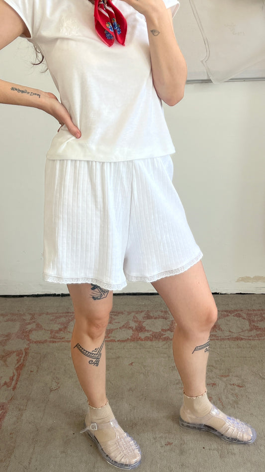 Handmade Pointelle Shorts