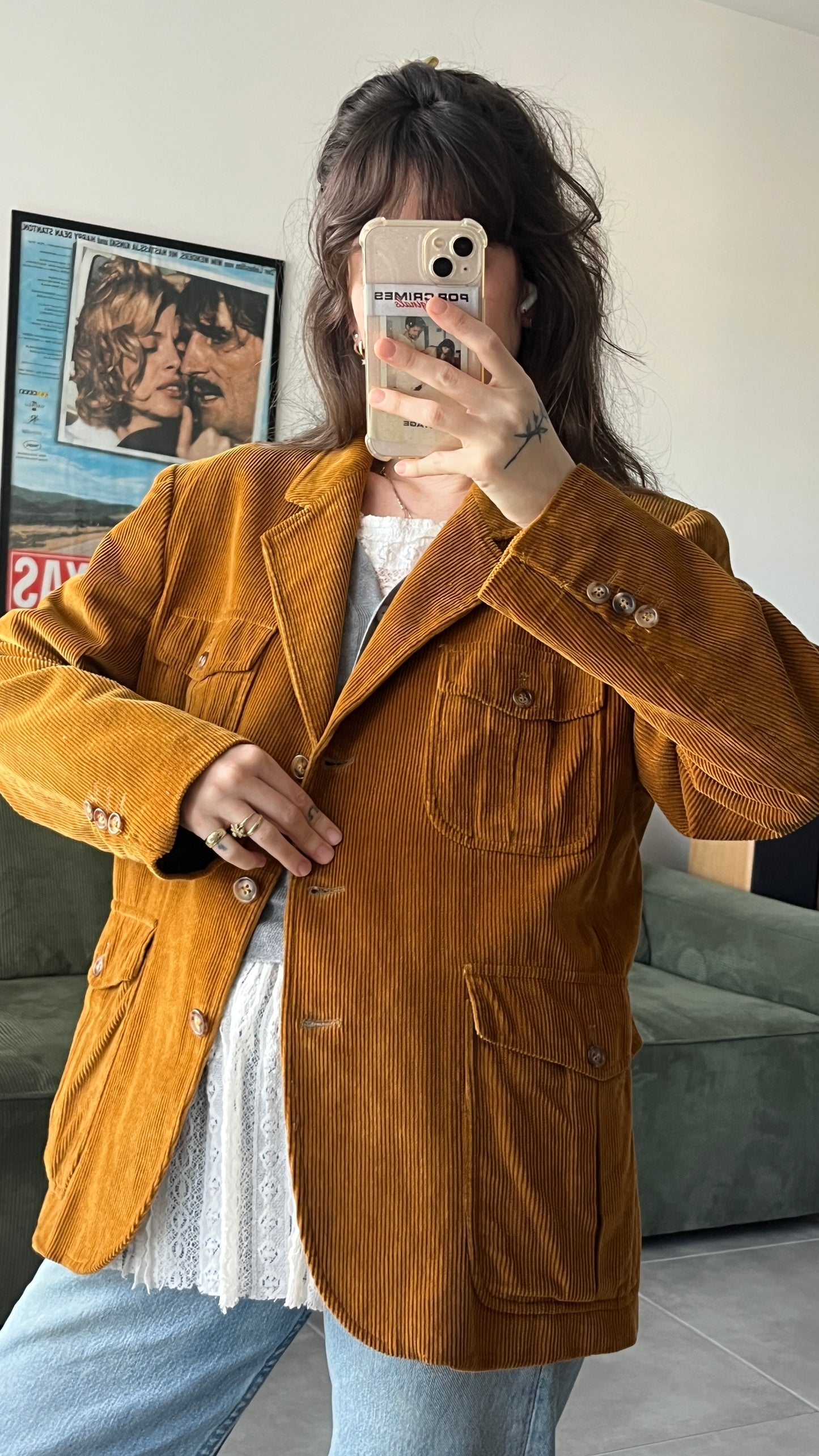 70s Corduroy Safari Jacket