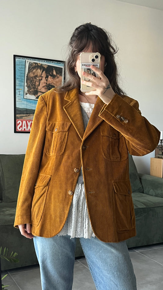 70s Corduroy Safari Jacket