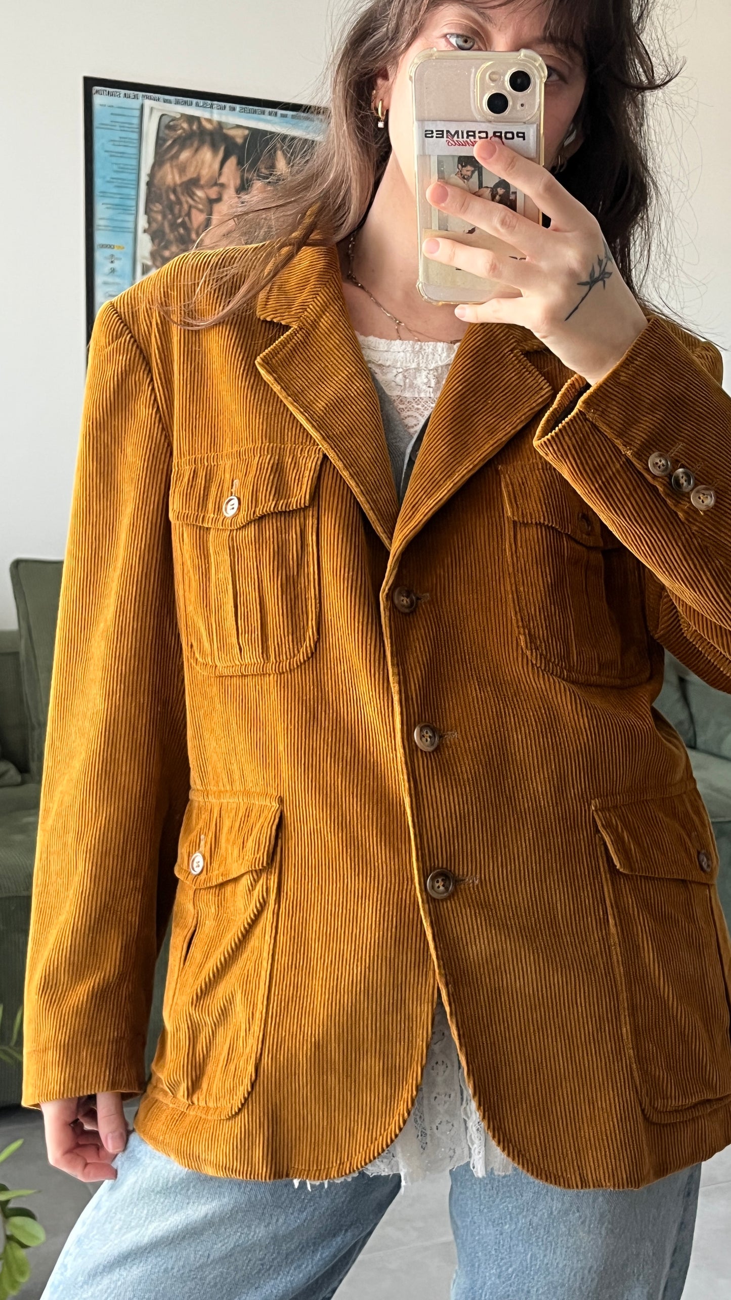 70s Corduroy Safari Jacket