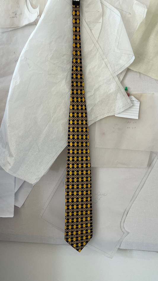 Yellow Silk Tie by Pierre Cardin