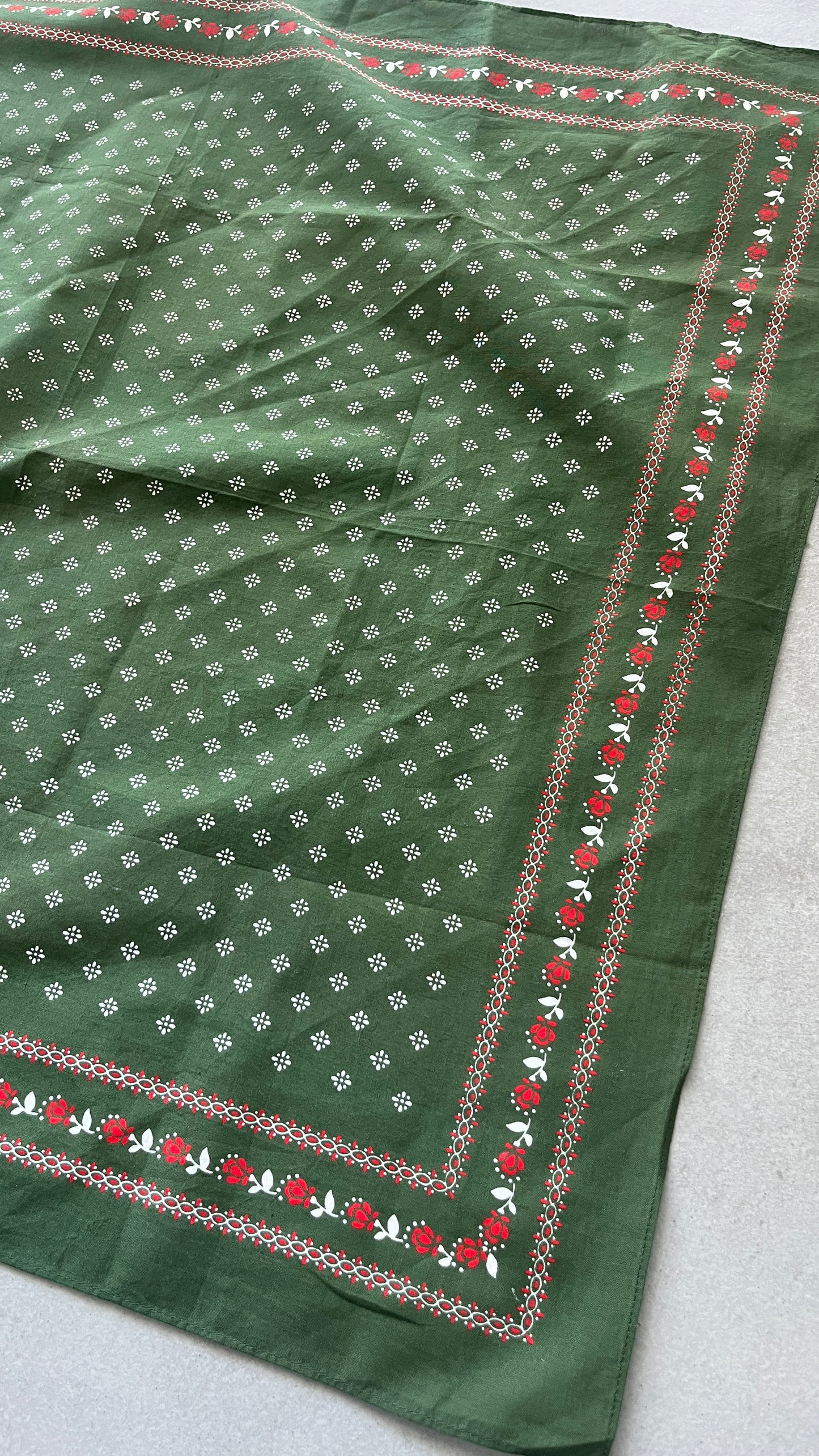 Green Cotton Bandana