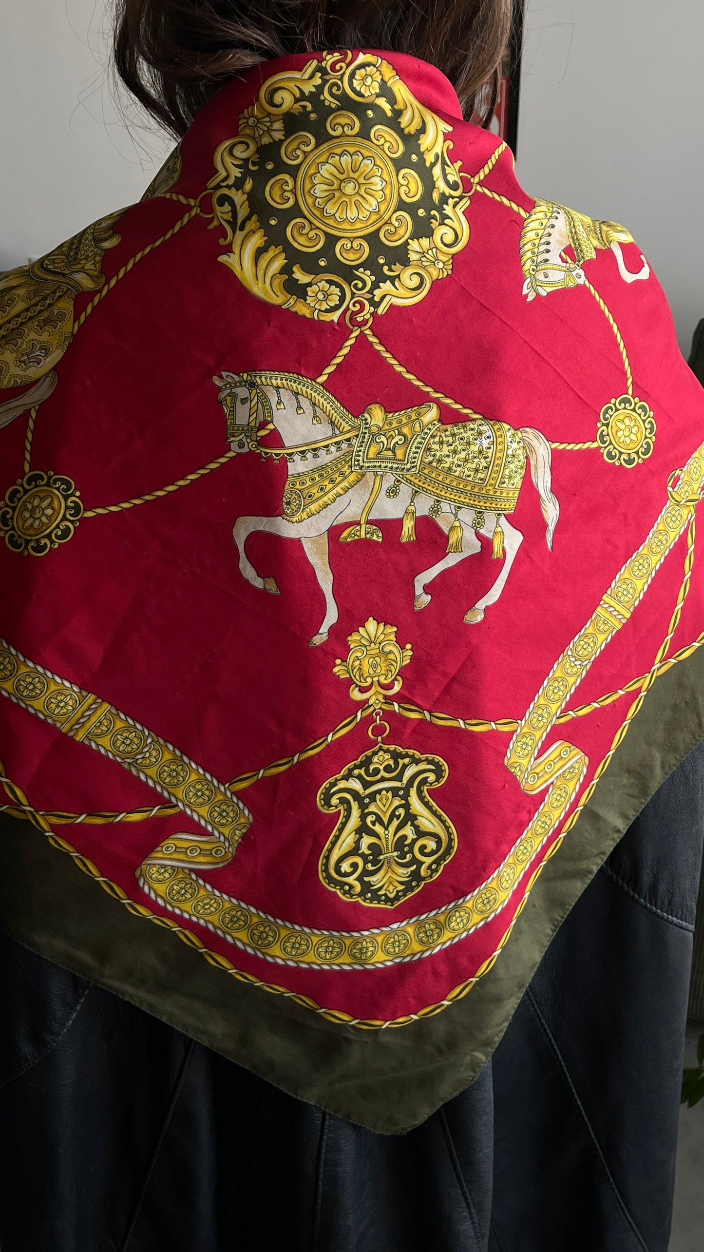 Large Horse-Print Scarf