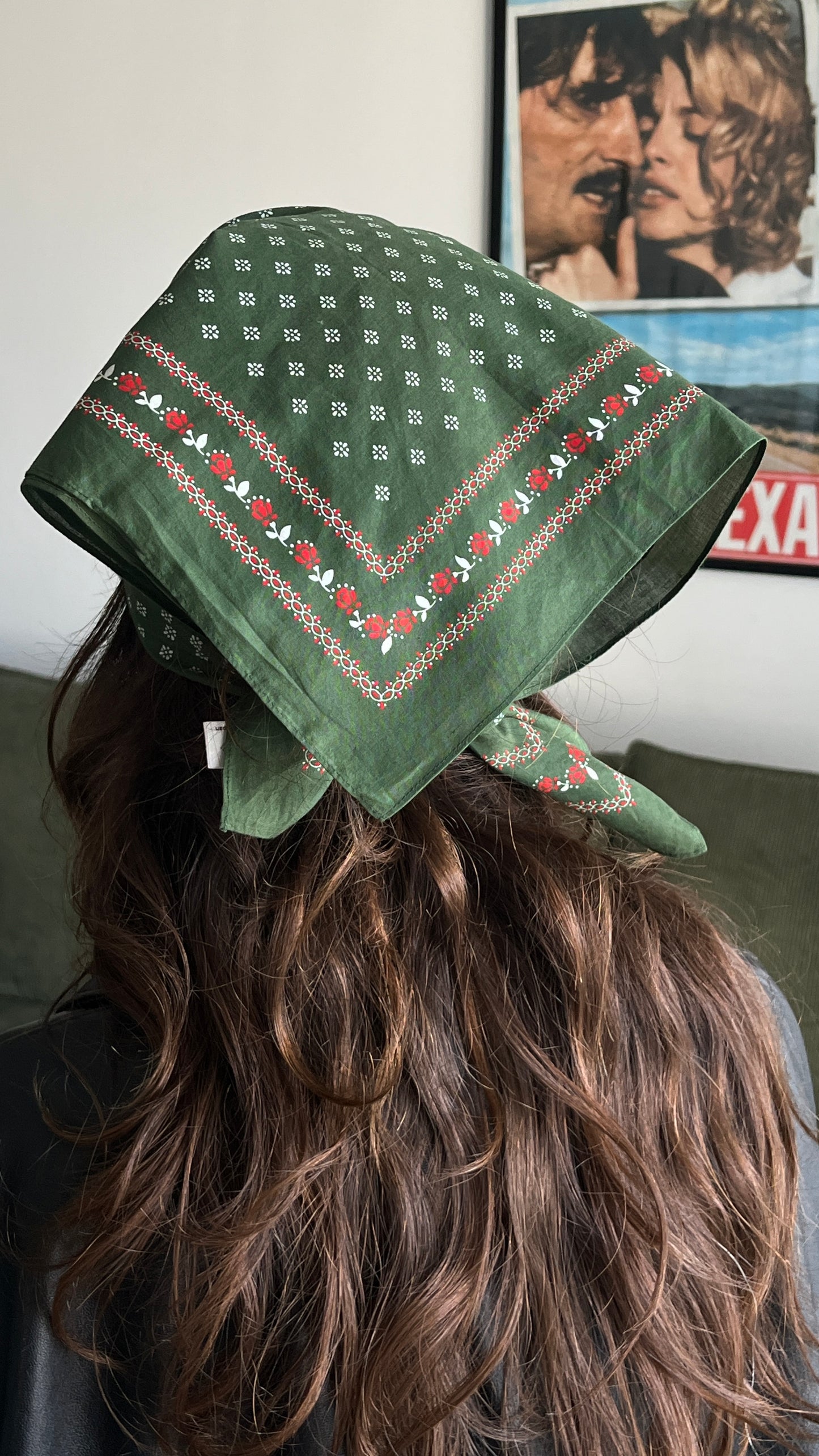 Green Cotton Bandana