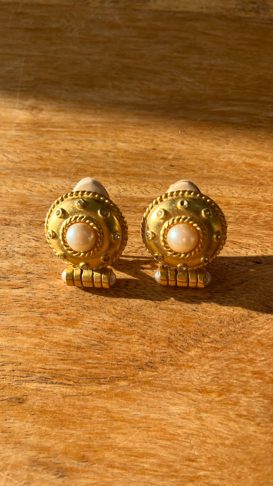 Gold-Tone Clip-On Earrings