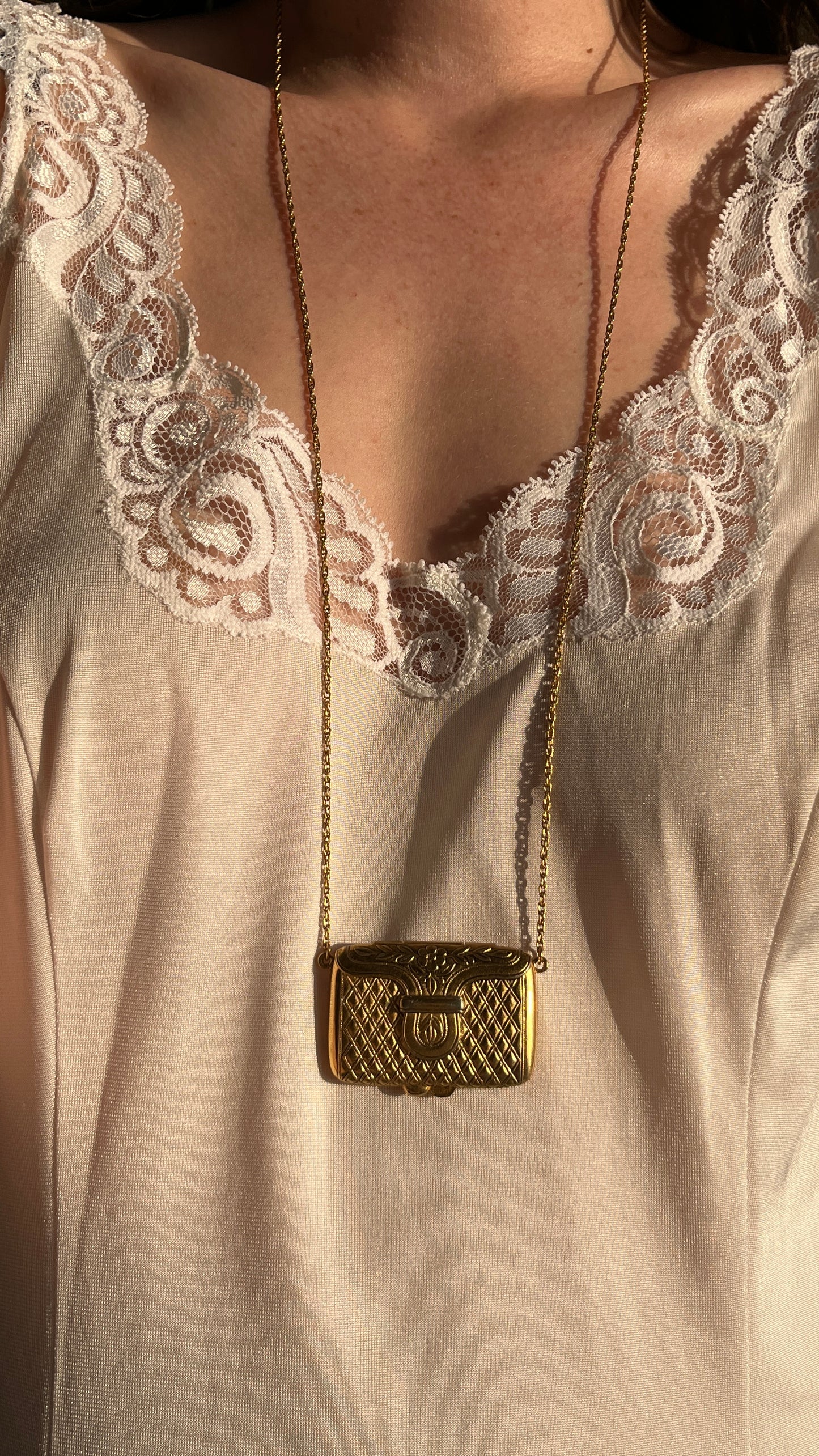 1970s Perfume Pendant Necklace by Estée Lauder