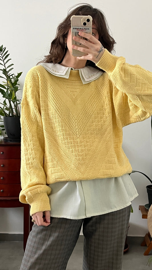 Yellow Knitted Sweater