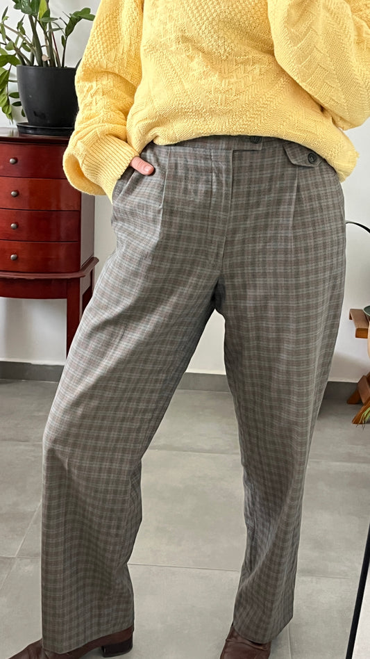 Tailored Checkered Trousers