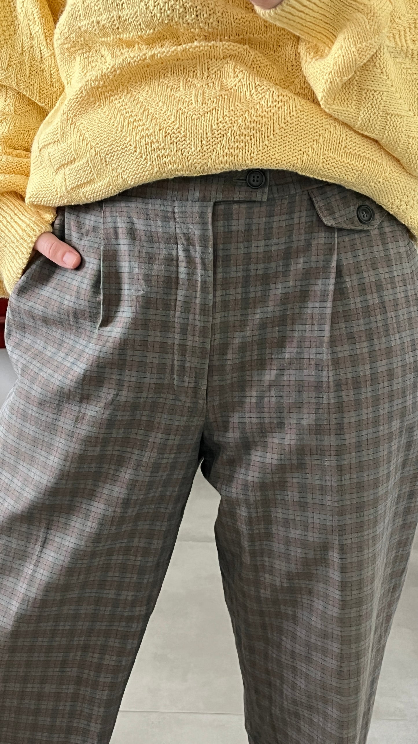 Tailored Checkered Trousers