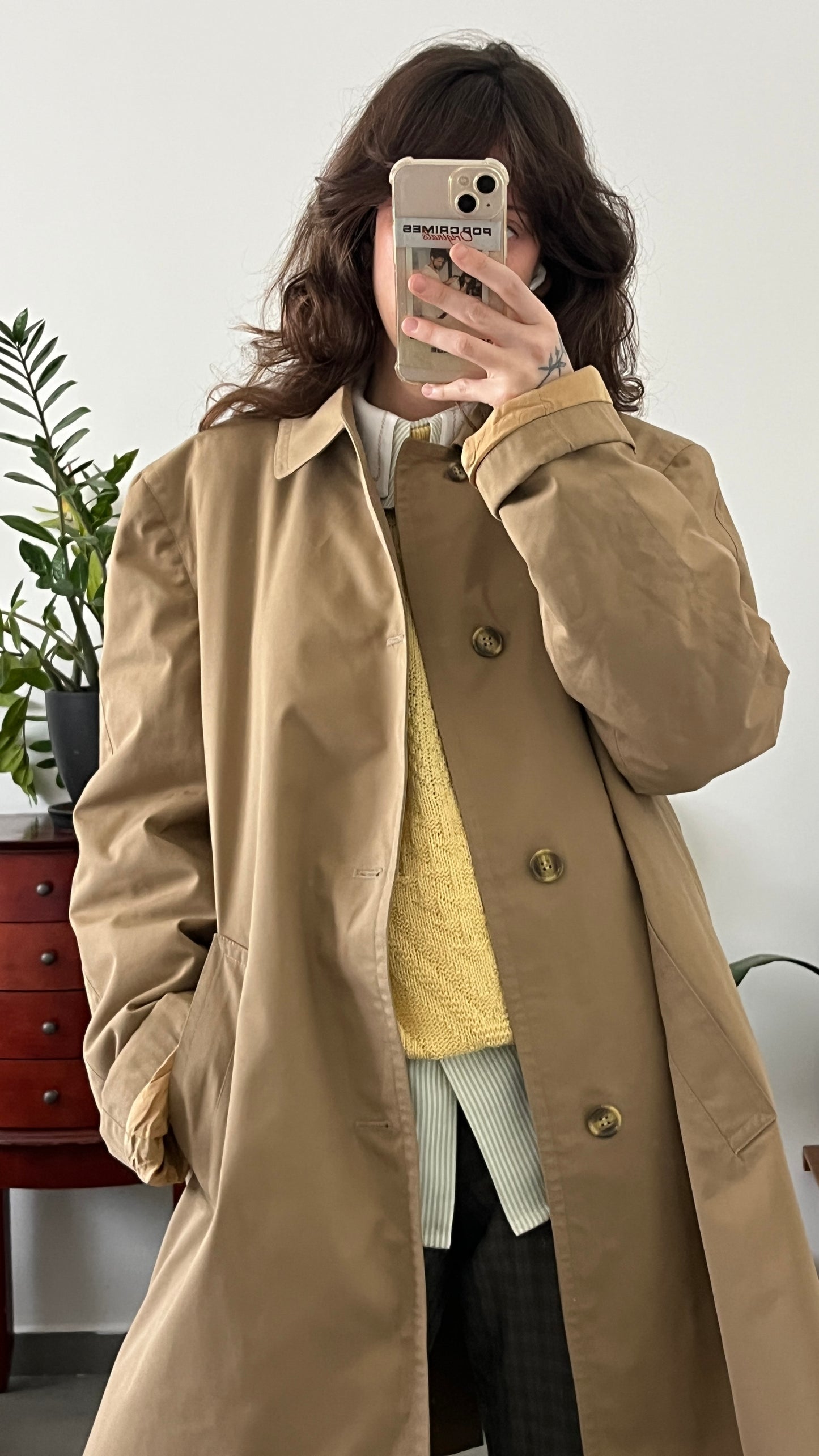 Brown Midi Trench Coat