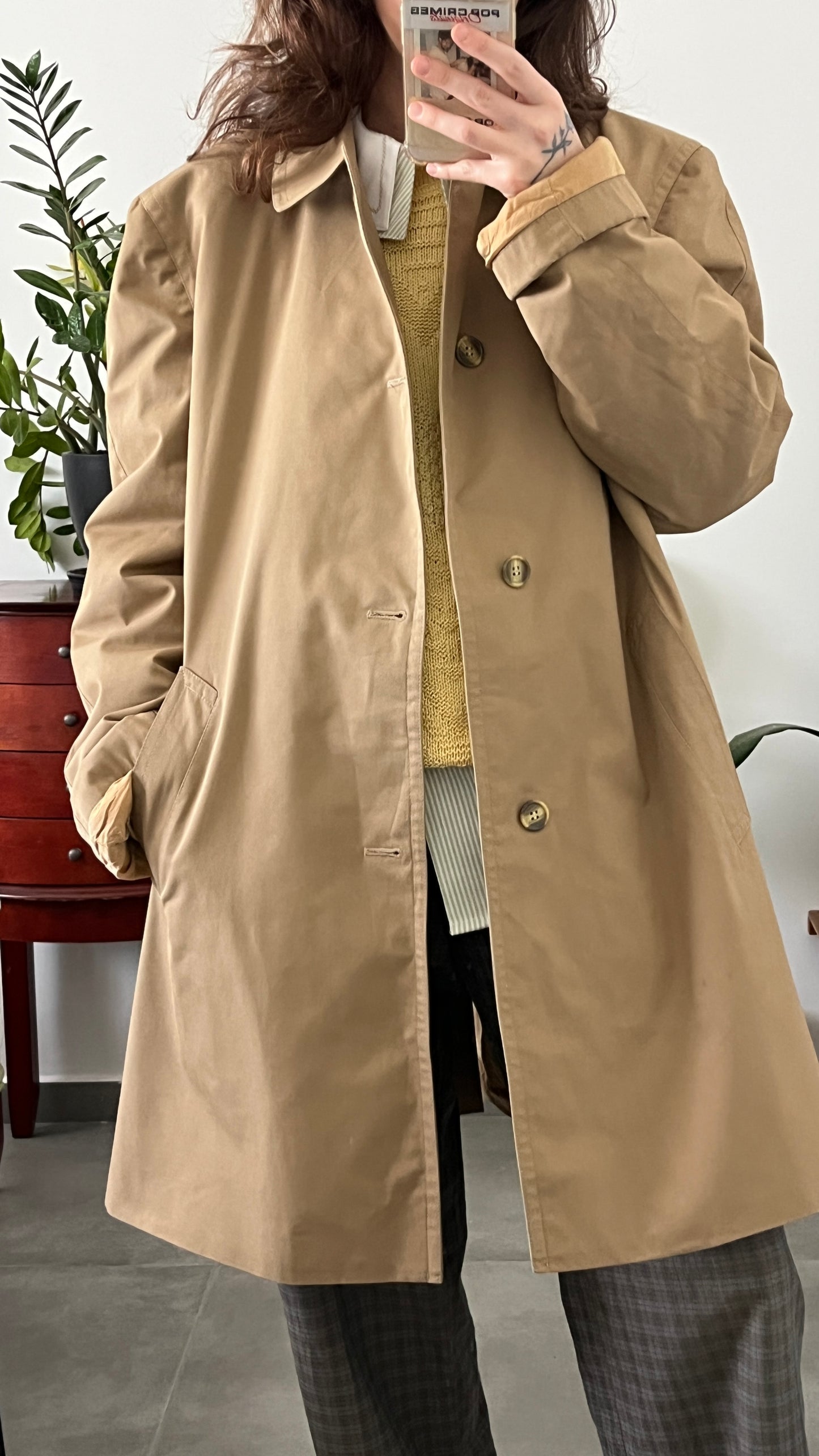 Brown Midi Trench Coat