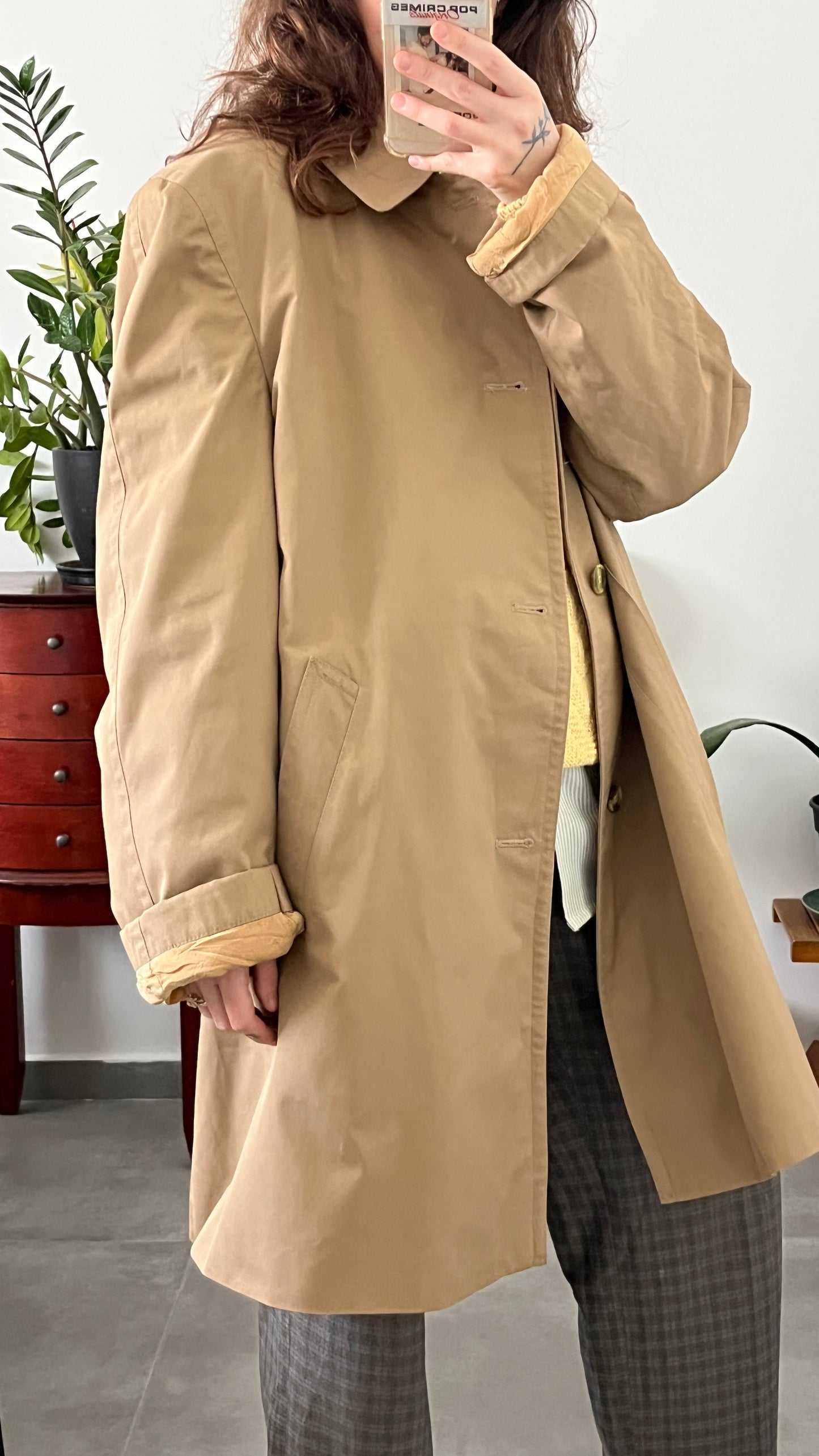 Brown Midi Trench Coat