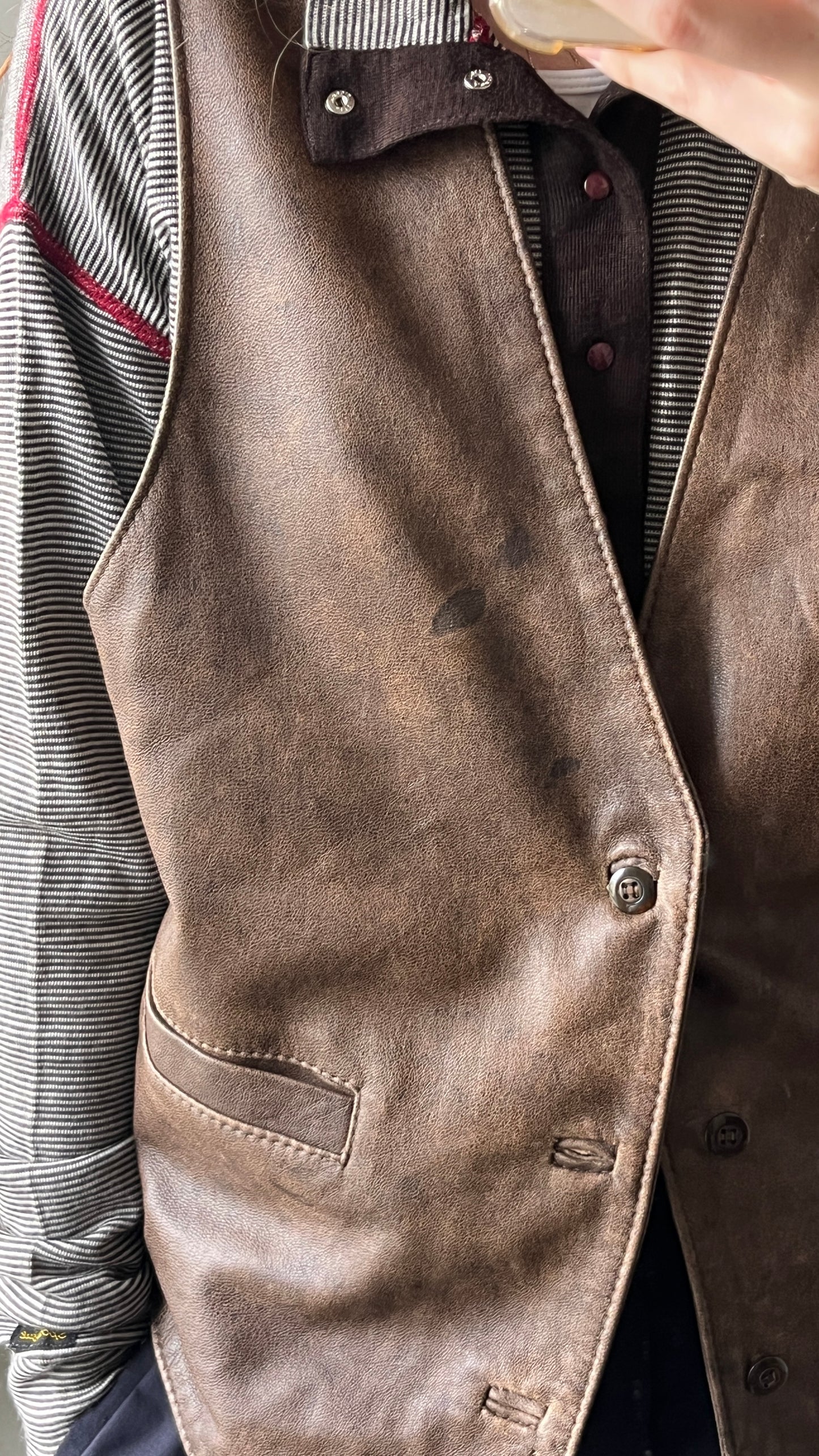 Brown Leather Vest
