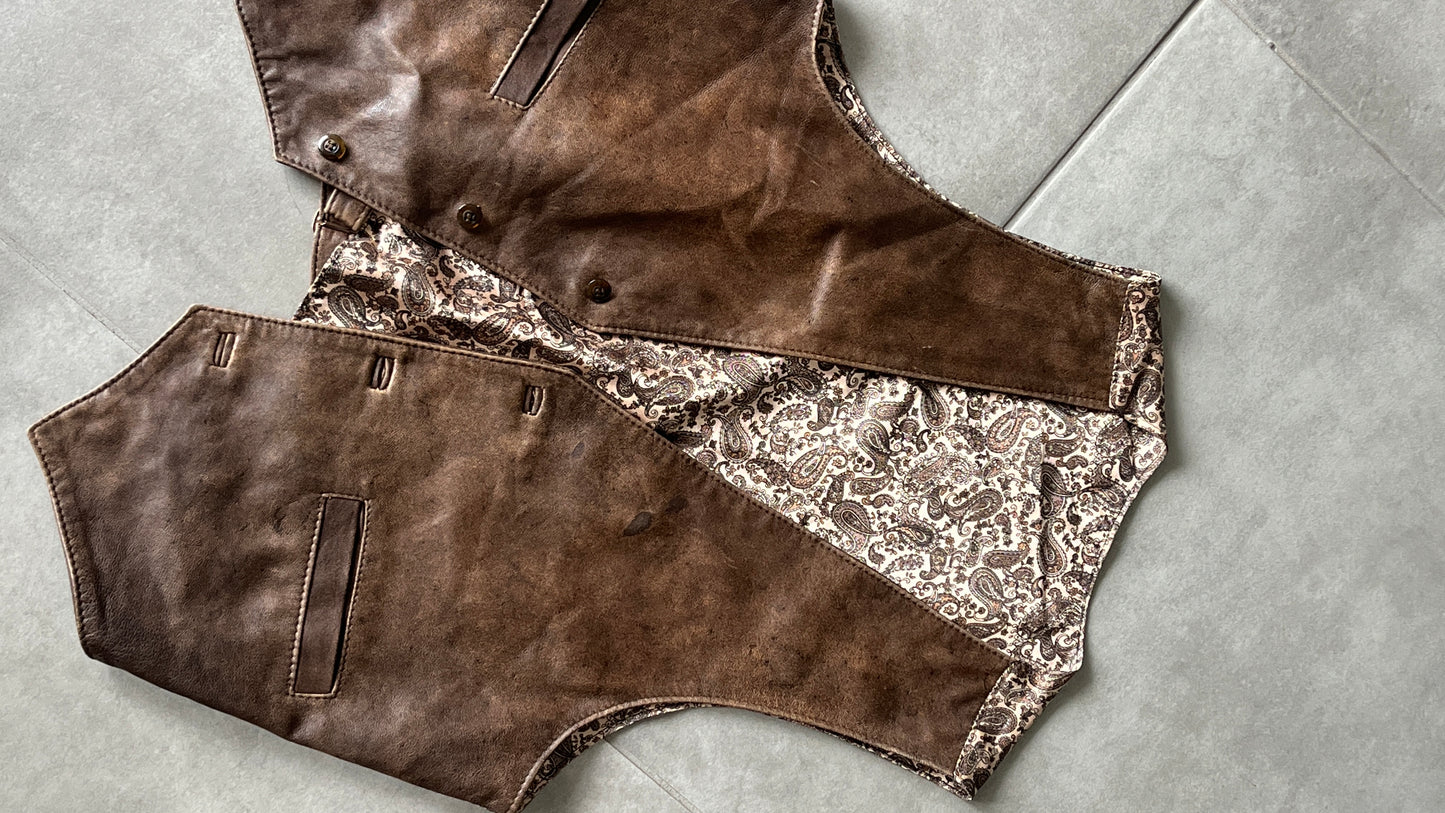 Brown Leather Vest