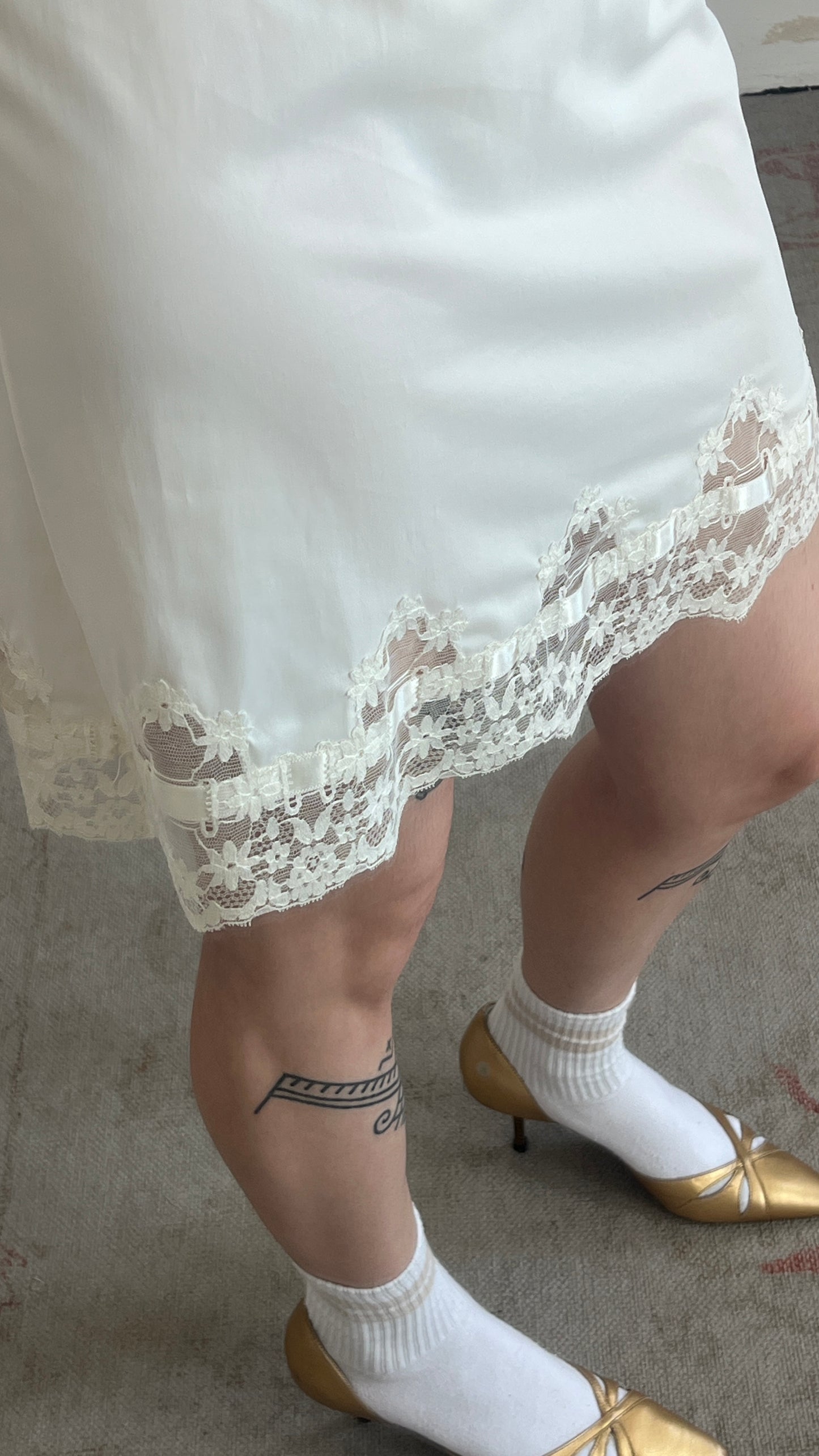 Cream Slip Dress