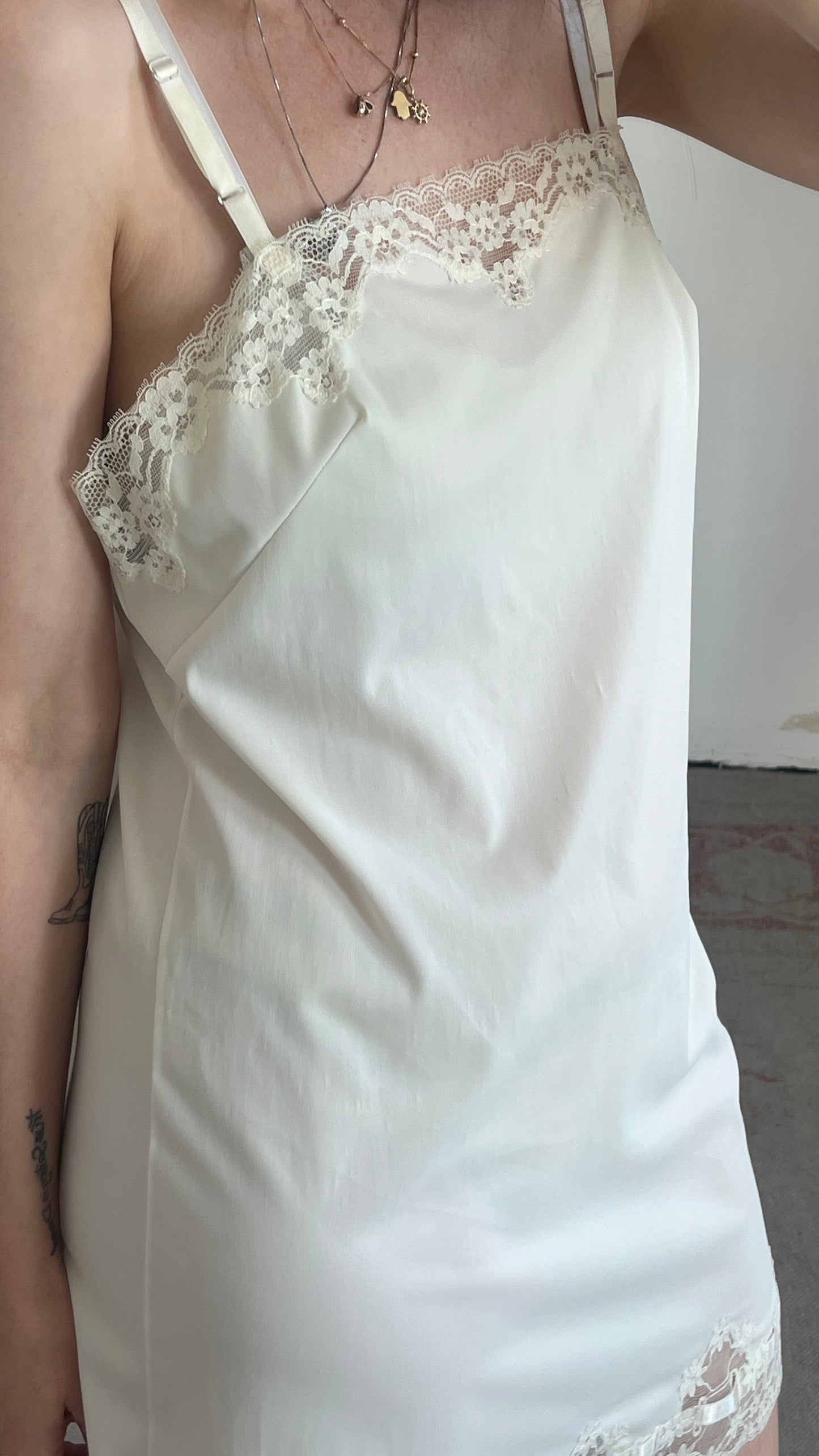 Cream Slip Dress