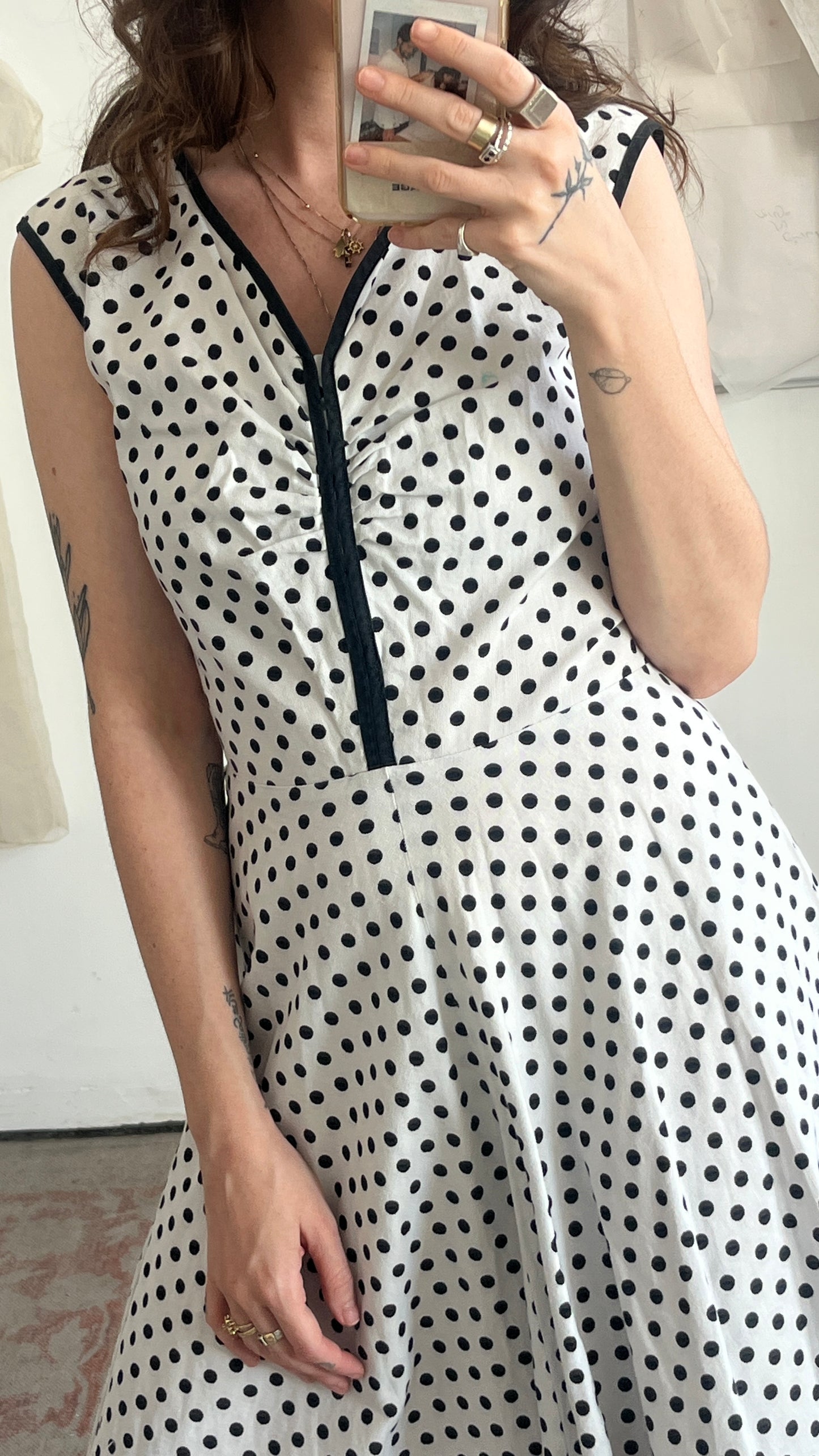 Black and White Polka Dot Dress