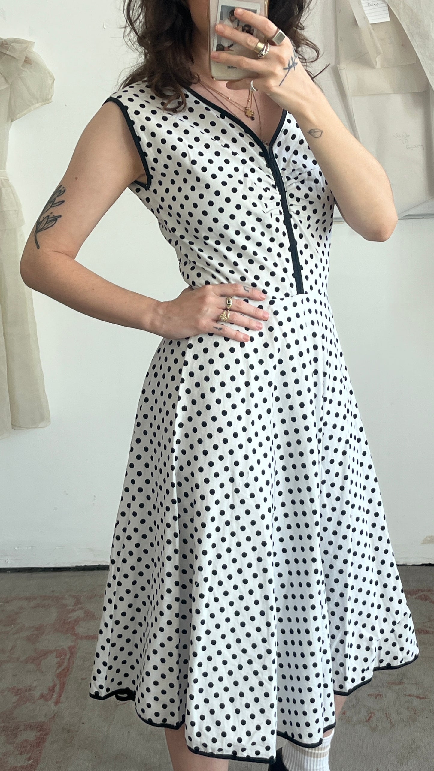 Black and White Polka Dot Dress