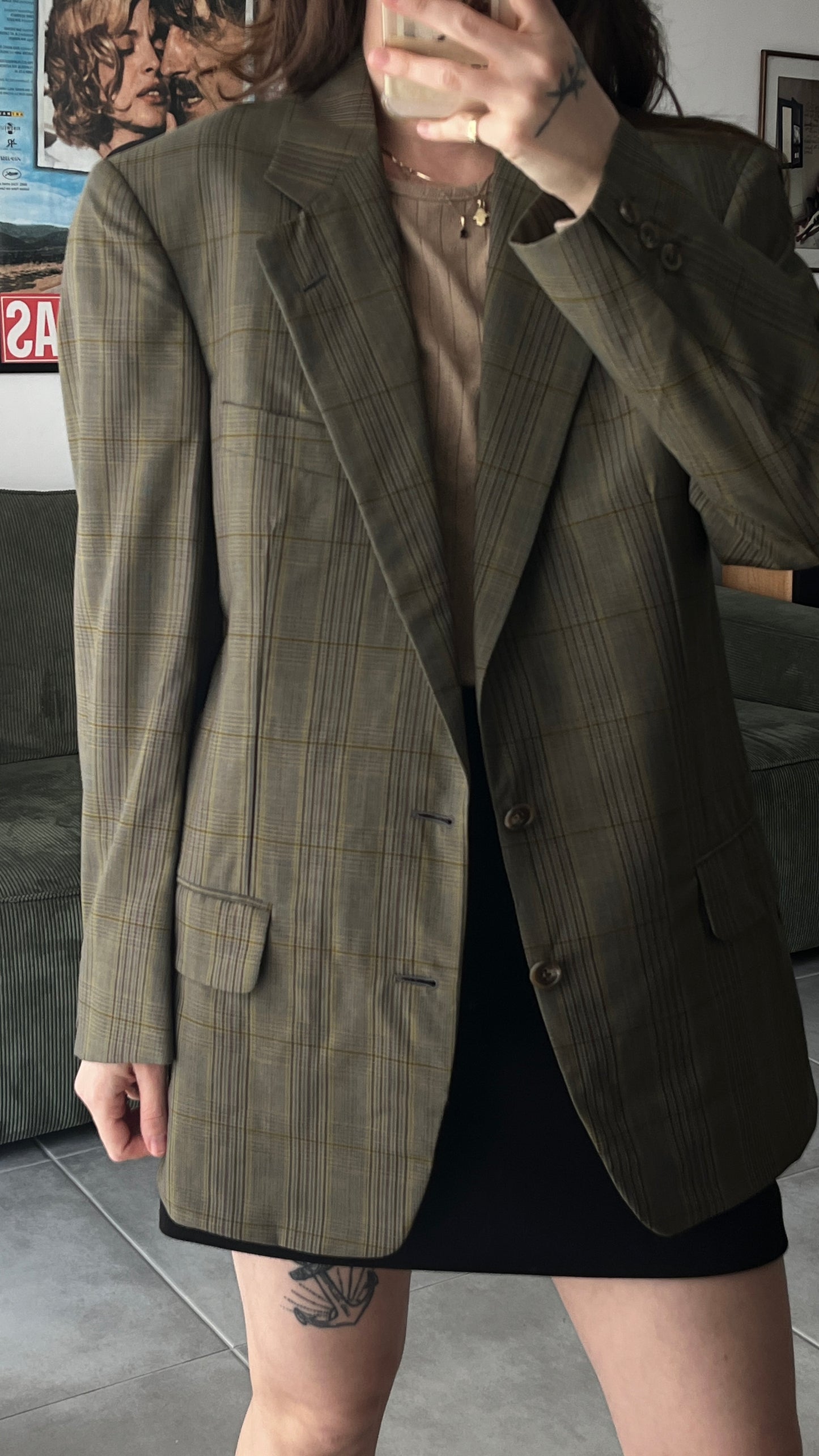 Green Plaid Jacket Trussardi