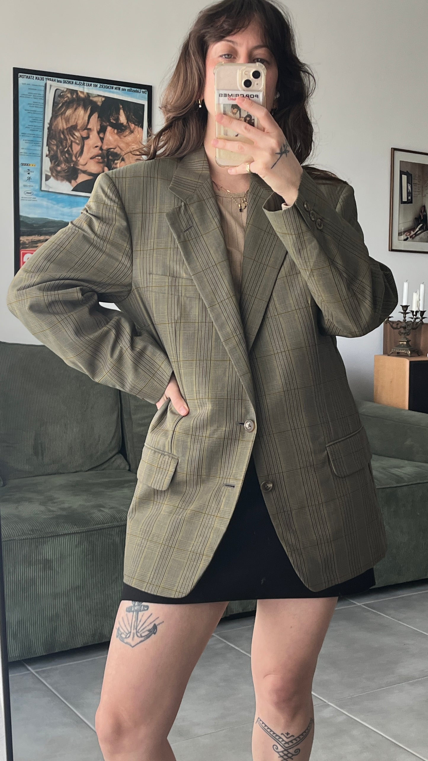 Green Plaid Jacket Trussardi