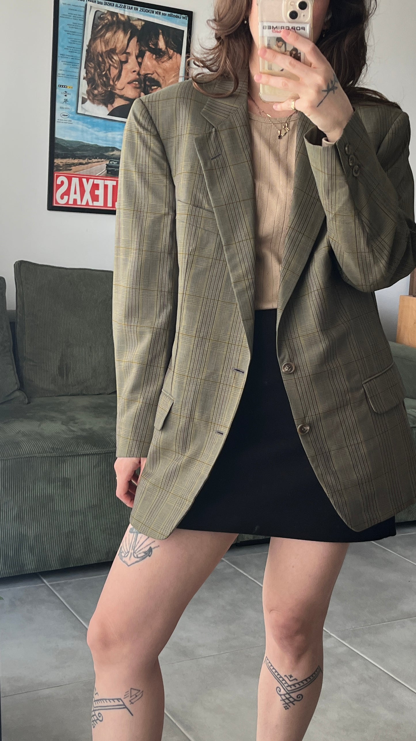 Green Plaid Jacket Trussardi