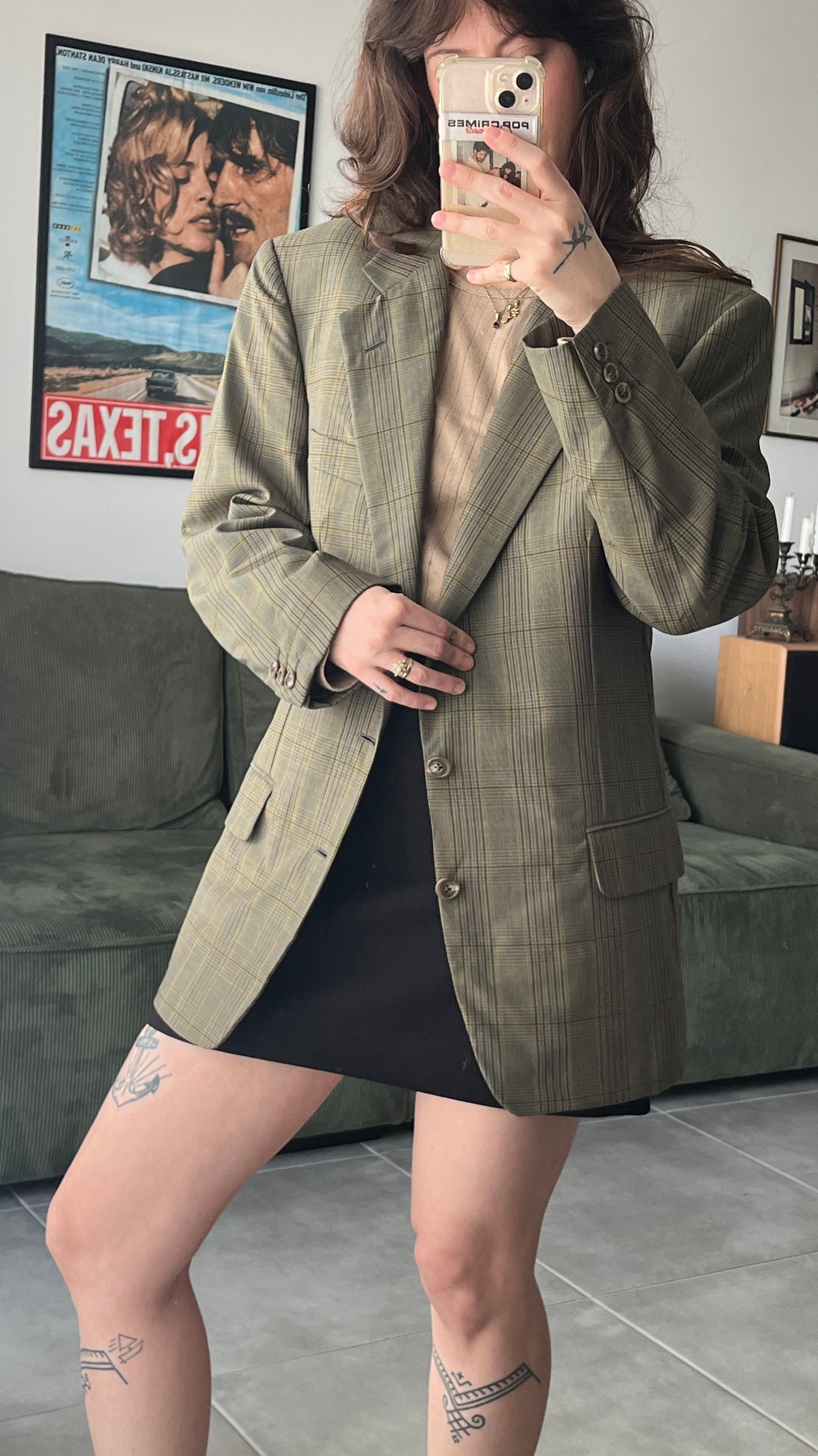 Green Plaid Jacket Trussardi