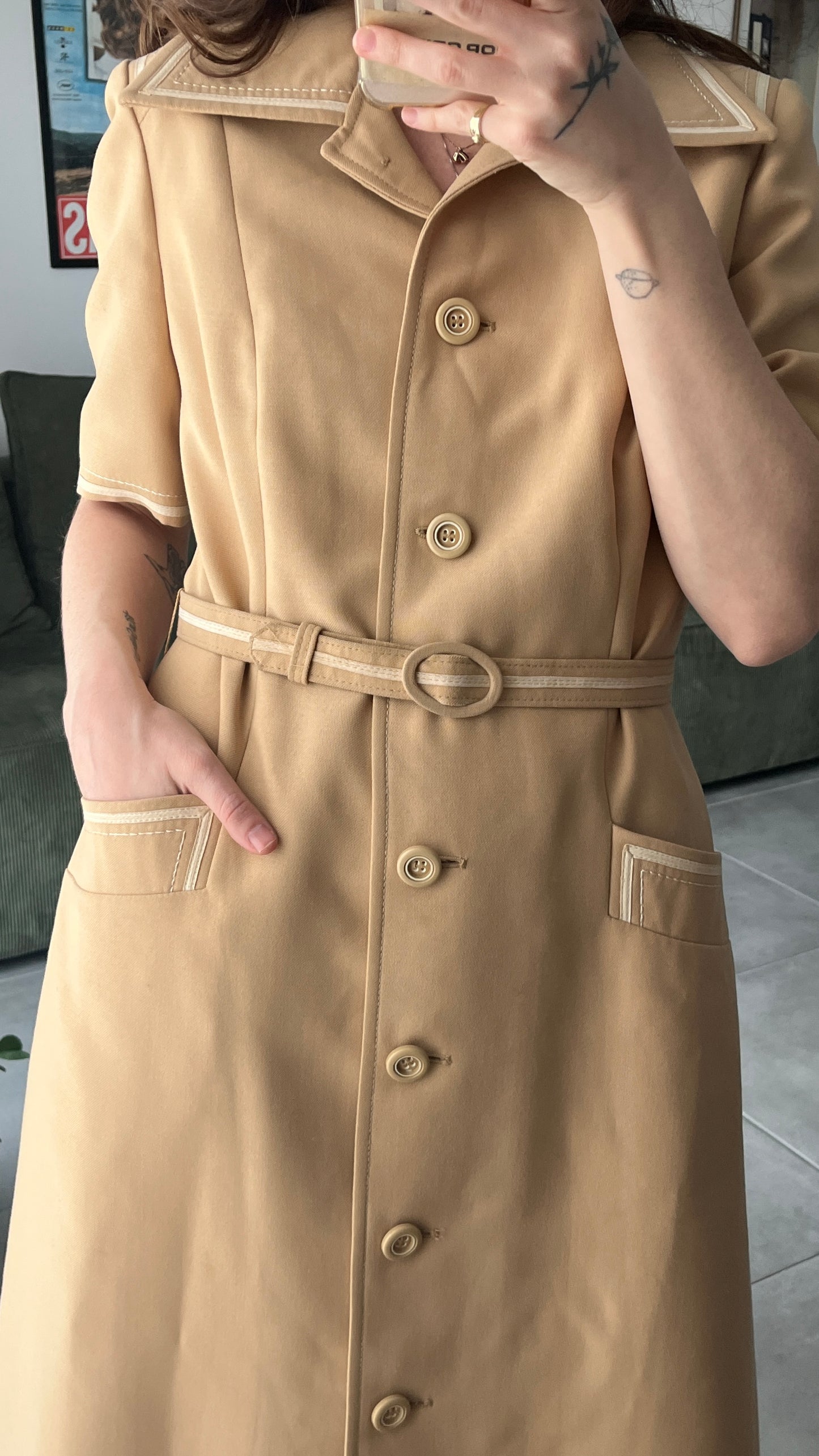 70s Wool Dress - Bat Adam