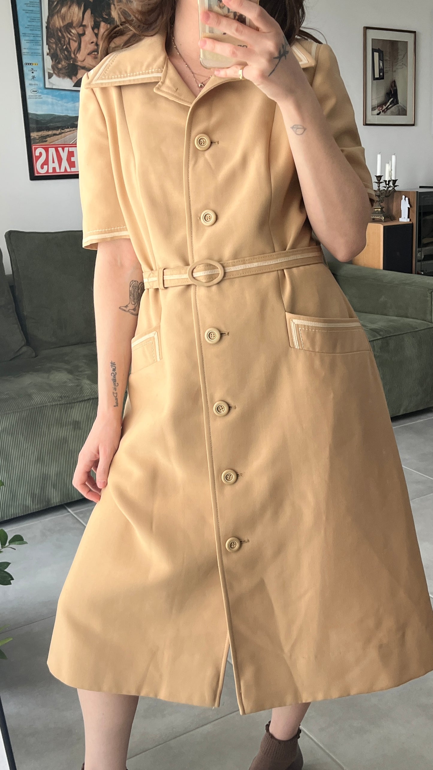 70s Wool Dress - Bat Adam