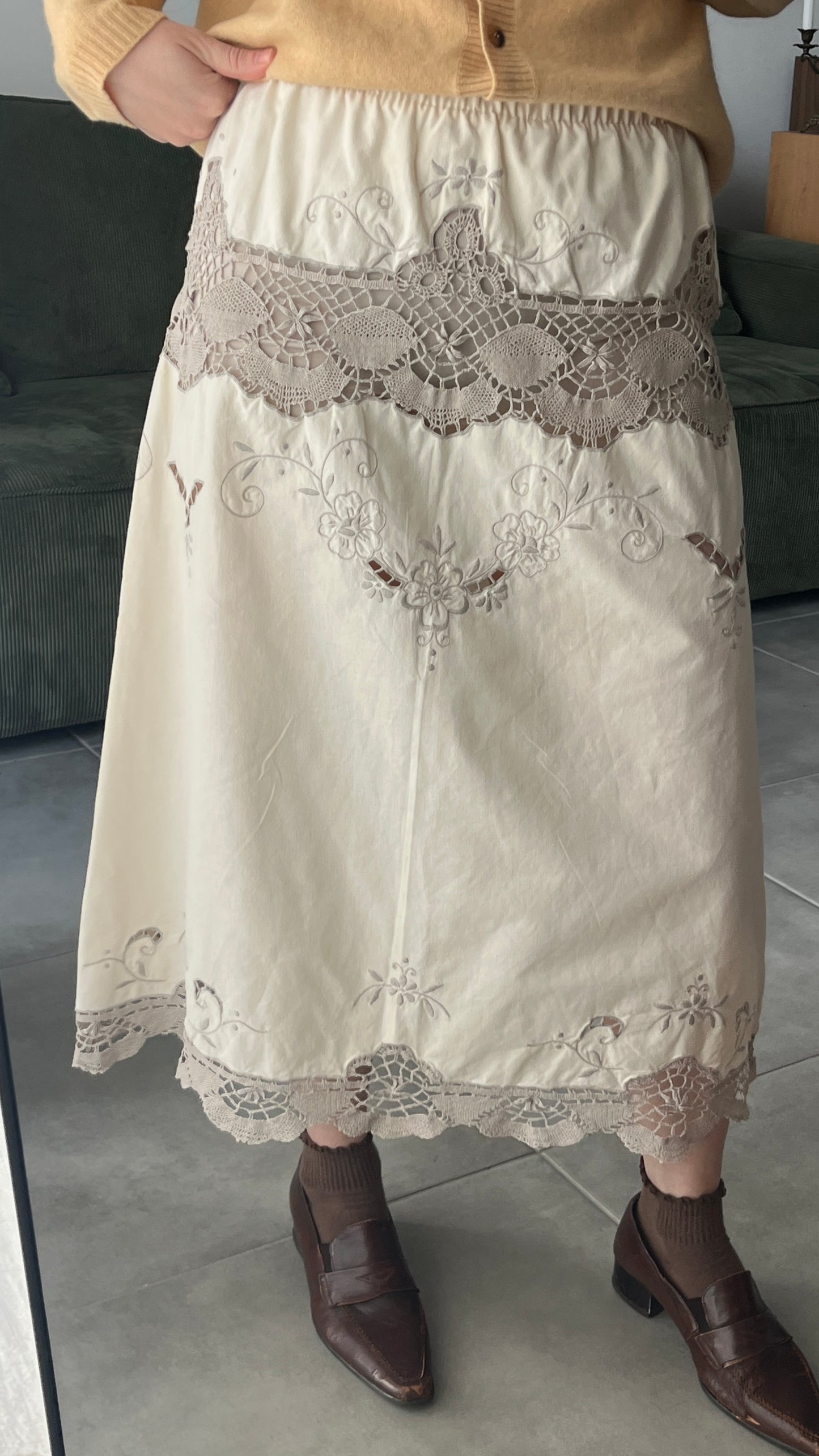 Handmade Skirt from Vintage Fabric