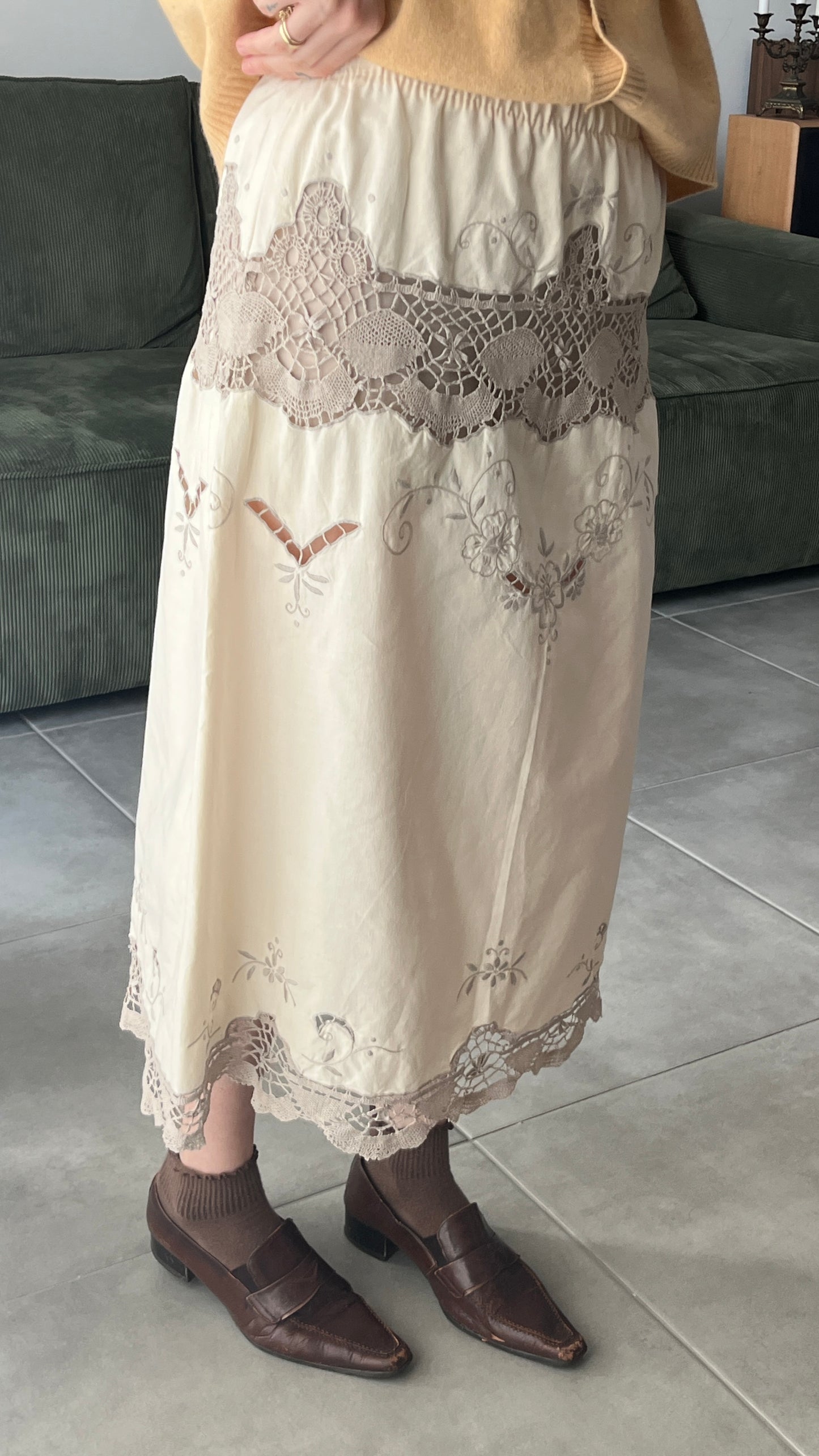 Handmade Skirt from Vintage Fabric