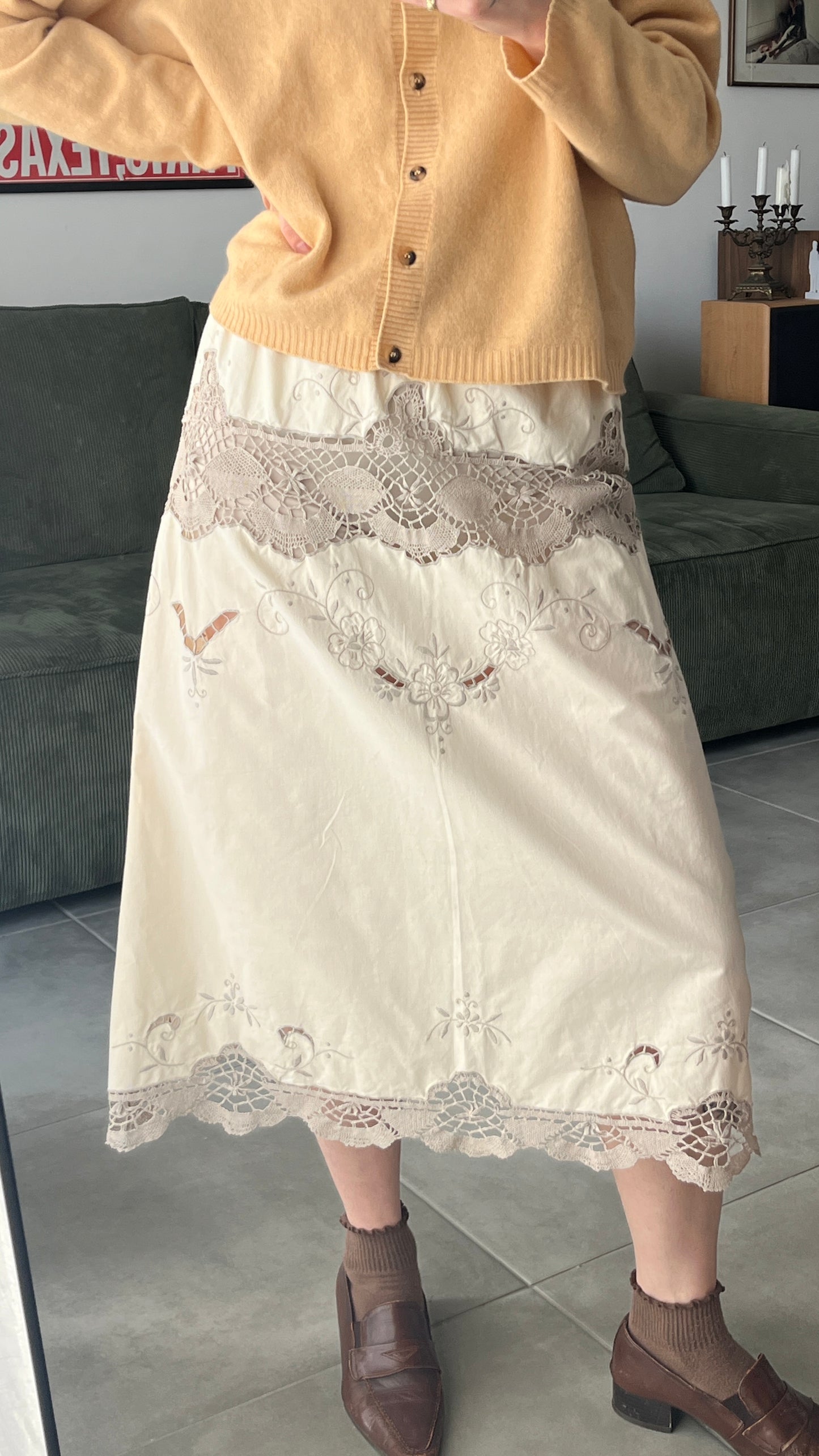 Handmade Skirt from Vintage Fabric