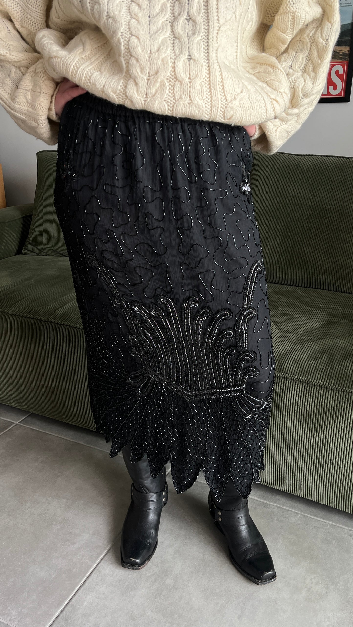 Beaded Midi Skirt