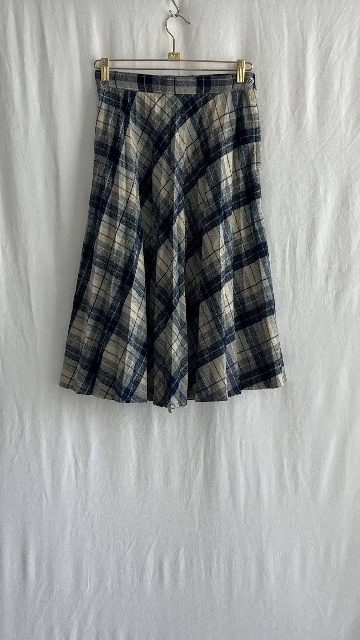 Pleated Plaid Skirt