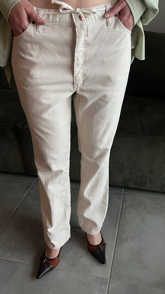 White Wrangler Corduroy Trousers